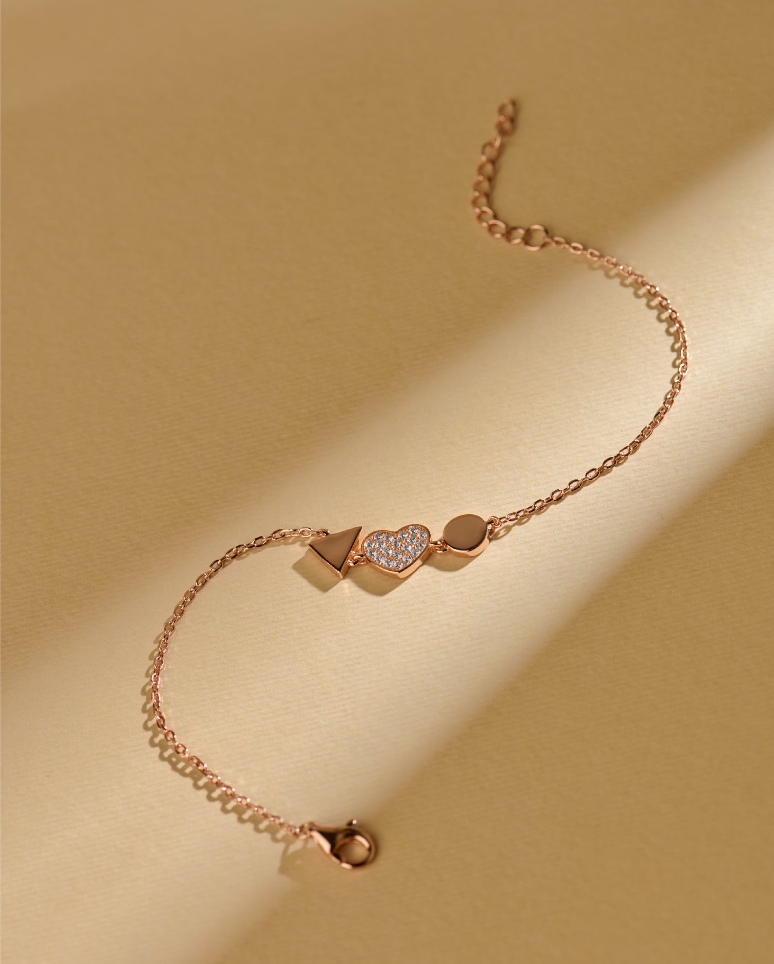 Rouge Heart Rose Gold Bracelet