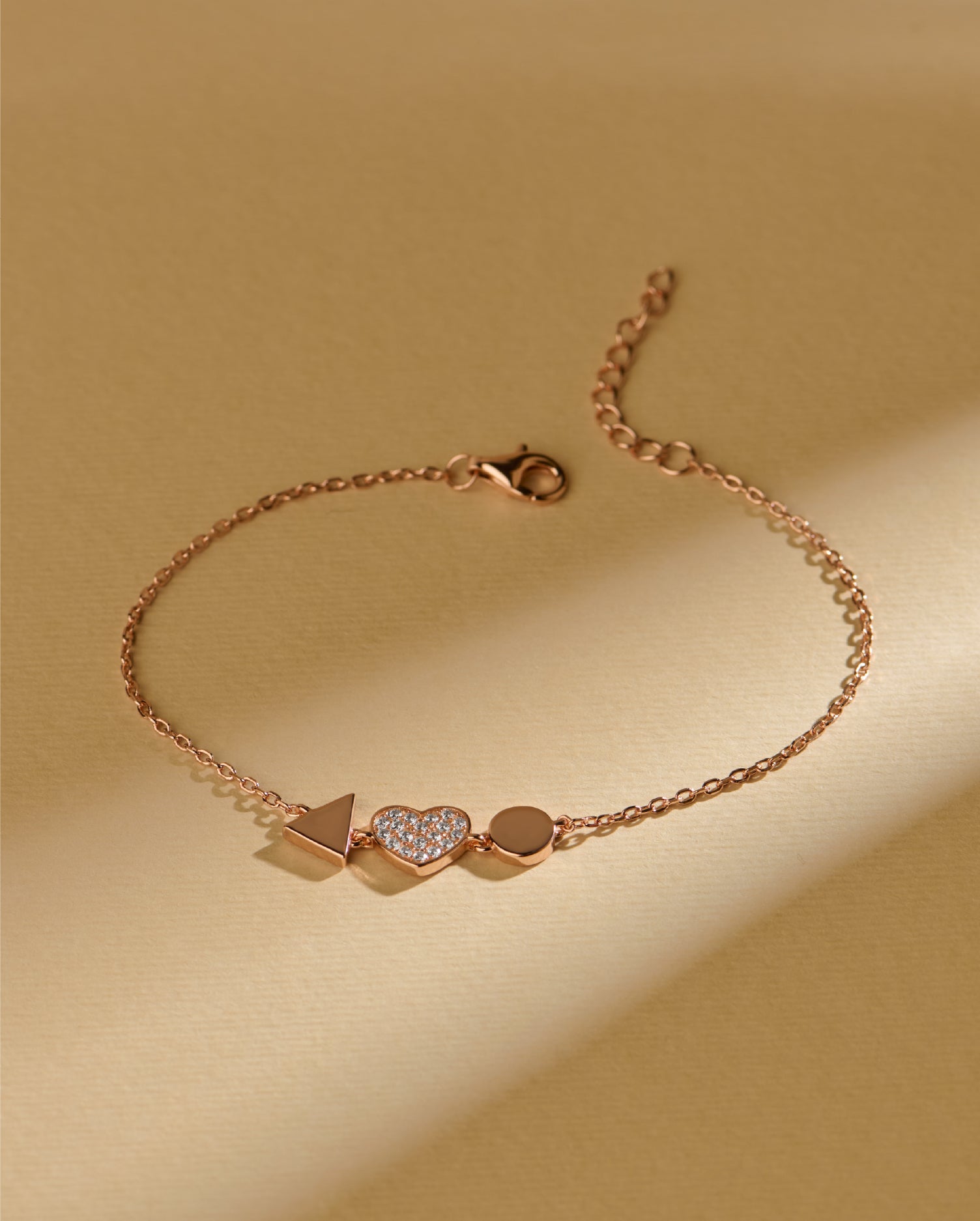Rouge Heart Rose Gold Bracelet