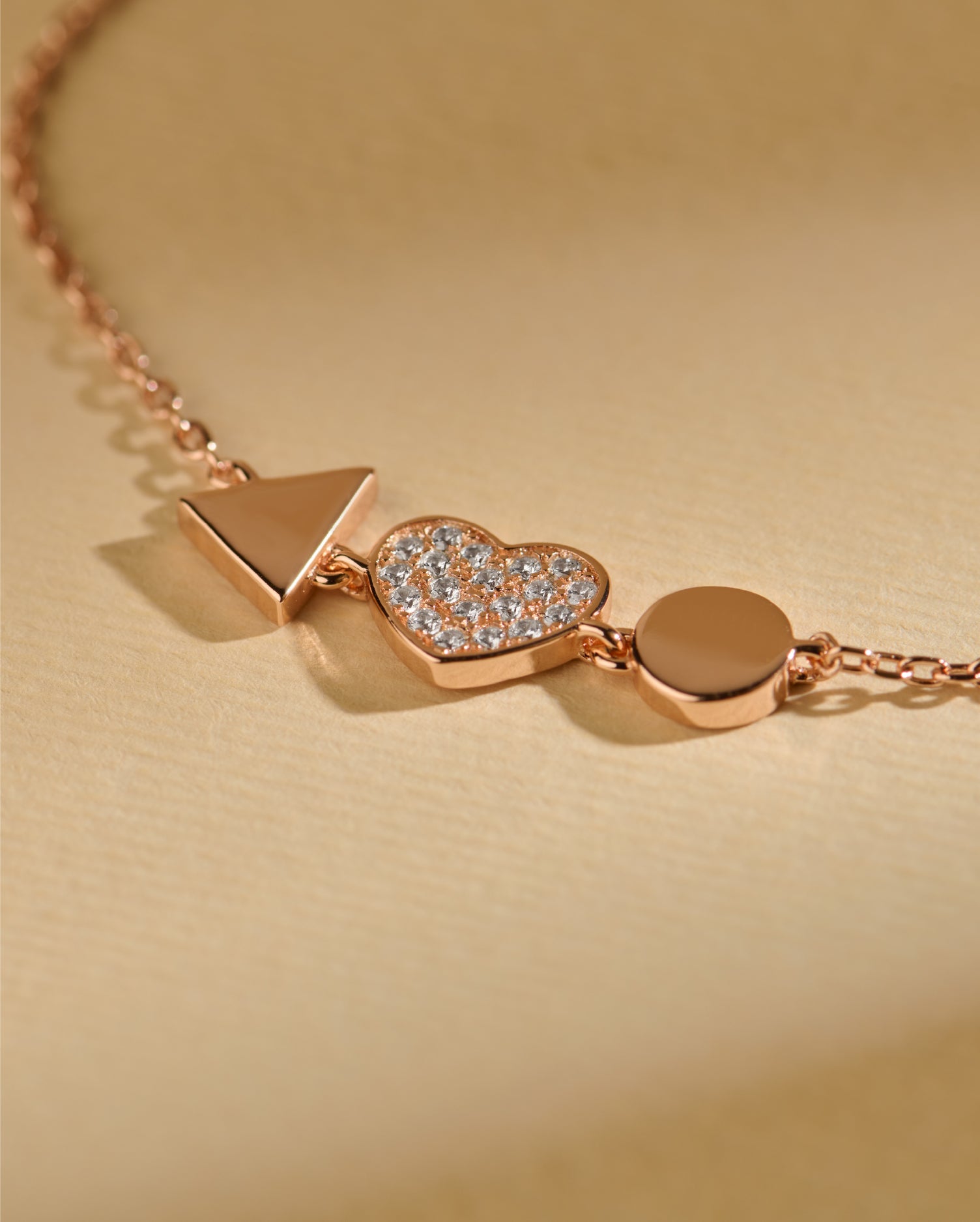 Rouge Heart Rose Gold Bracelet