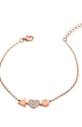 Rouge Heart Rose Gold Bracelet