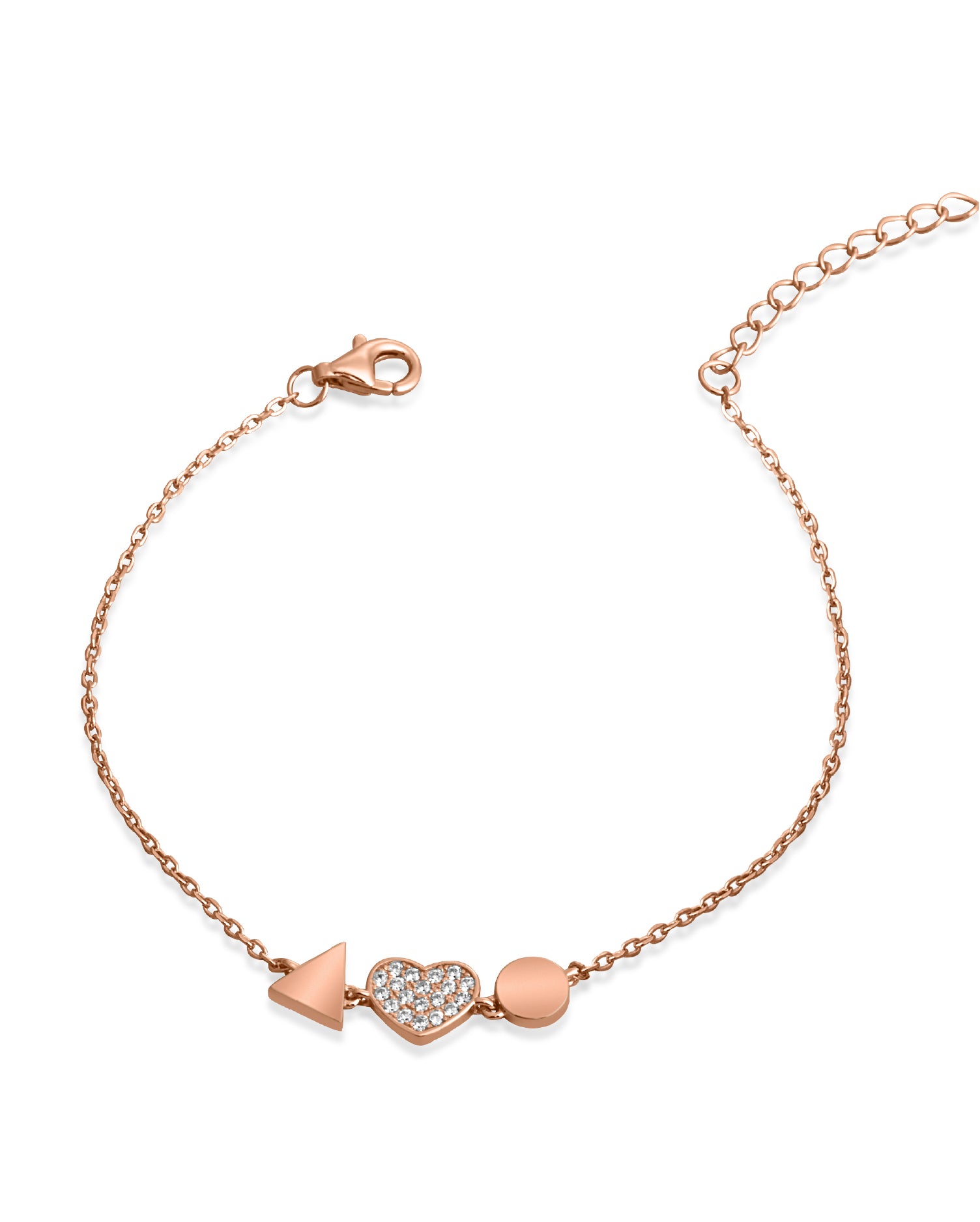 Rouge Heart Rose Gold Bracelet