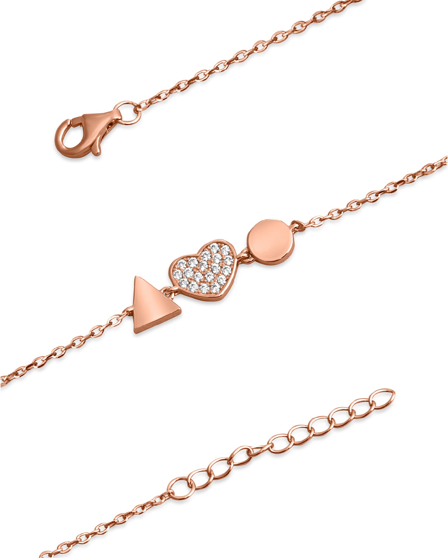 Rouge Heart Rose Gold Bracelet