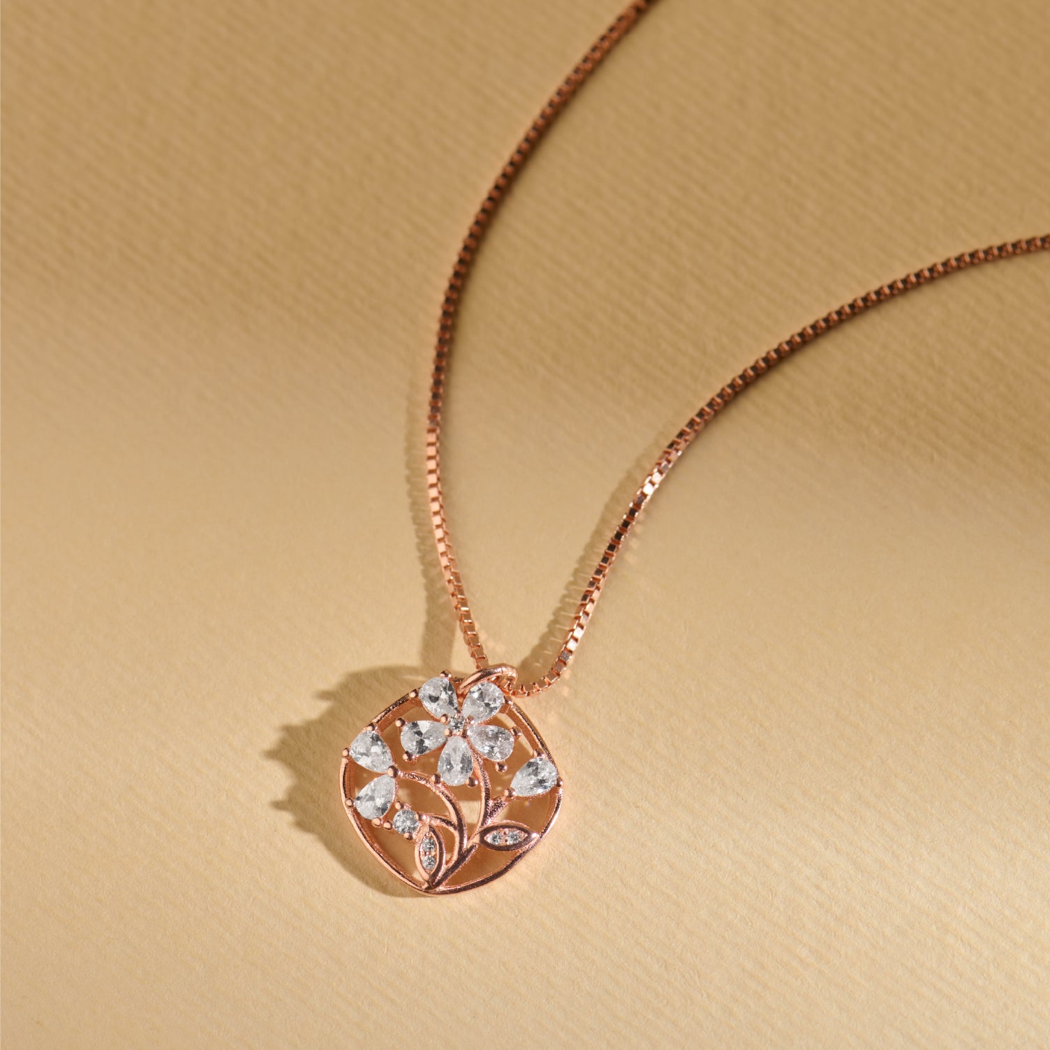 Elara Rose Gold Chain Pendant