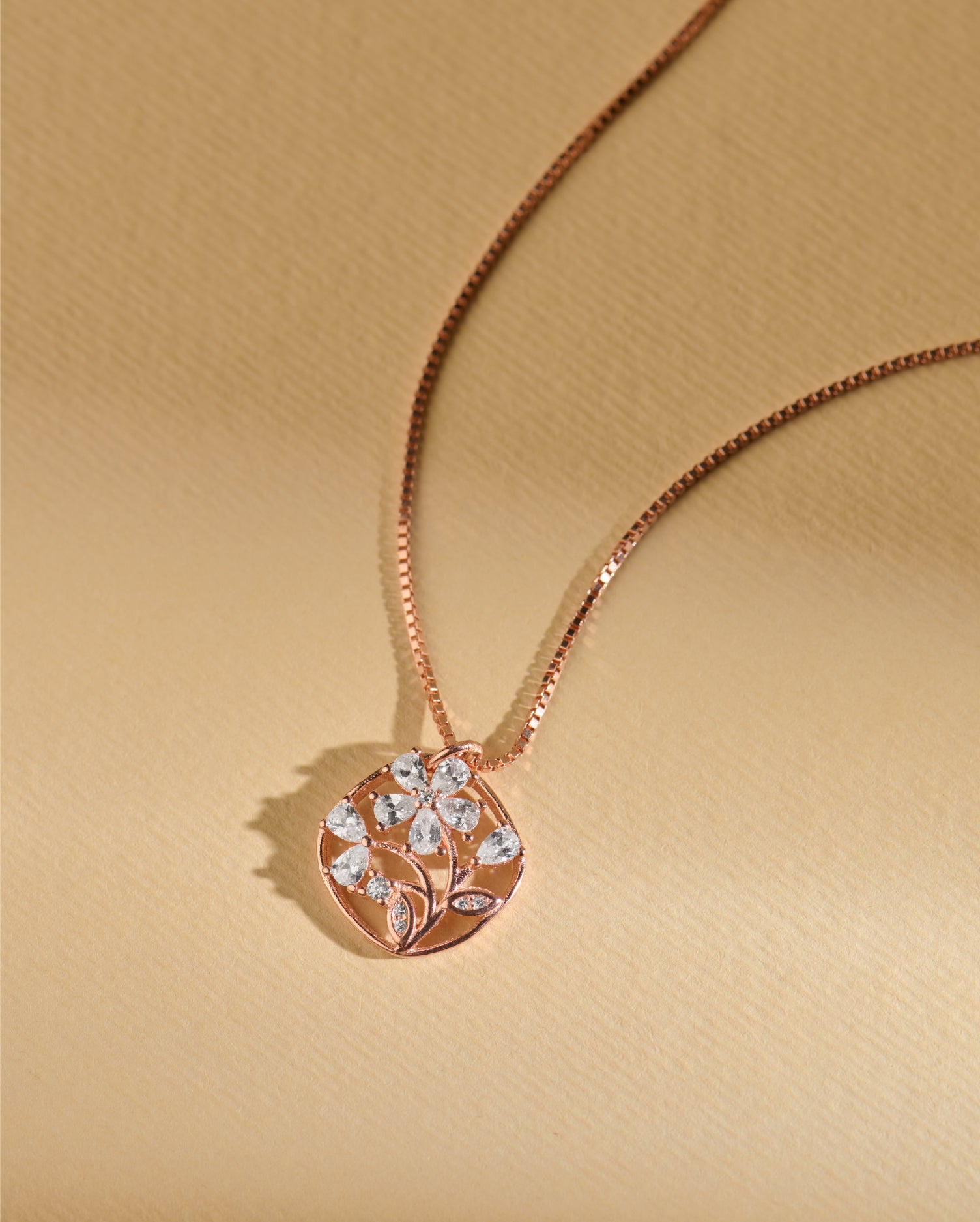 Elara Rose Gold Chain Pendant