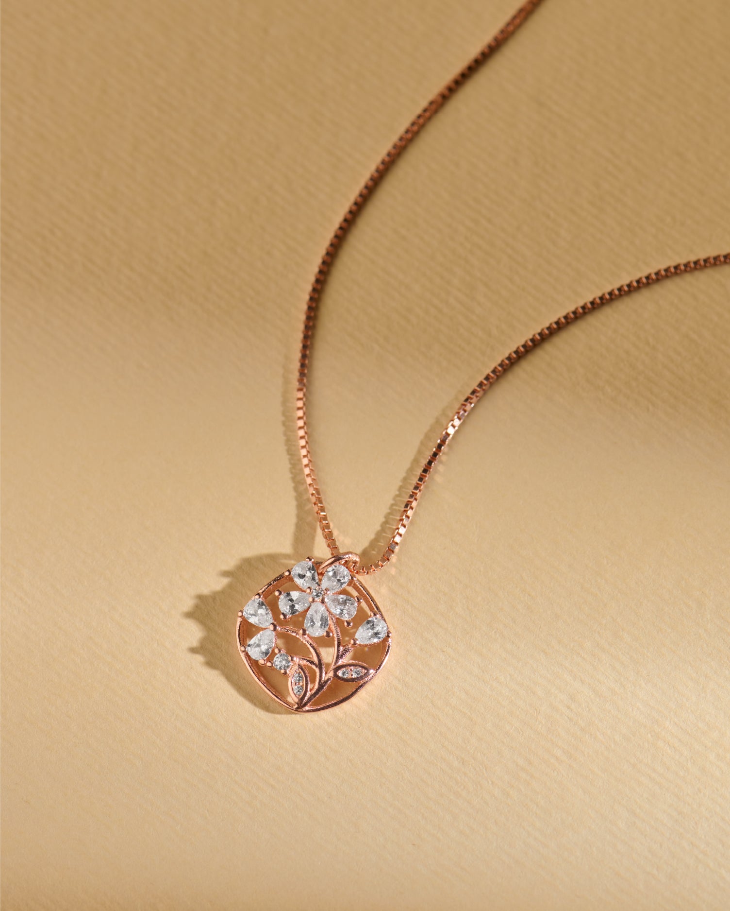 Elara Rose Gold Chain Pendant