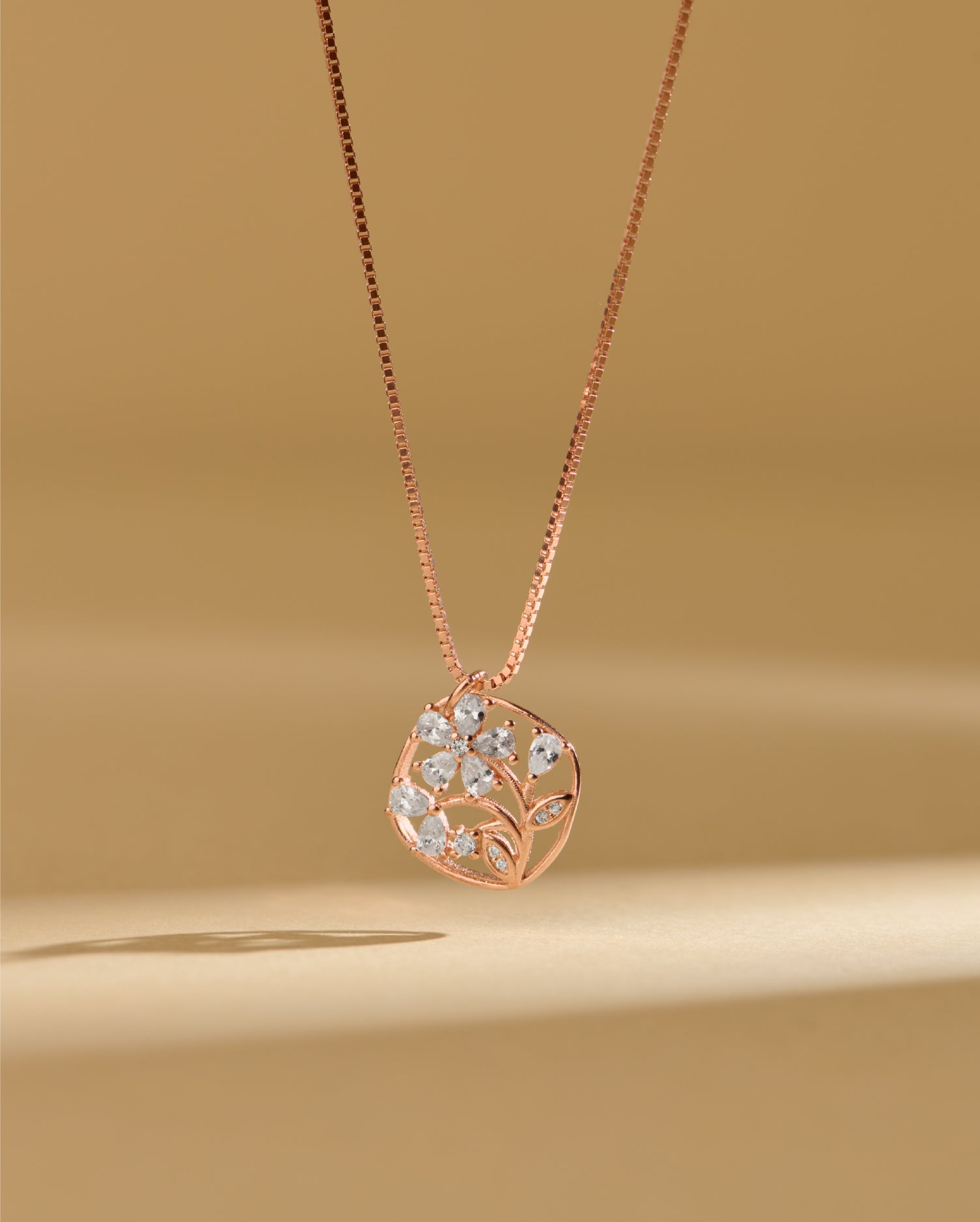 Elara Rose Gold Chain Pendant