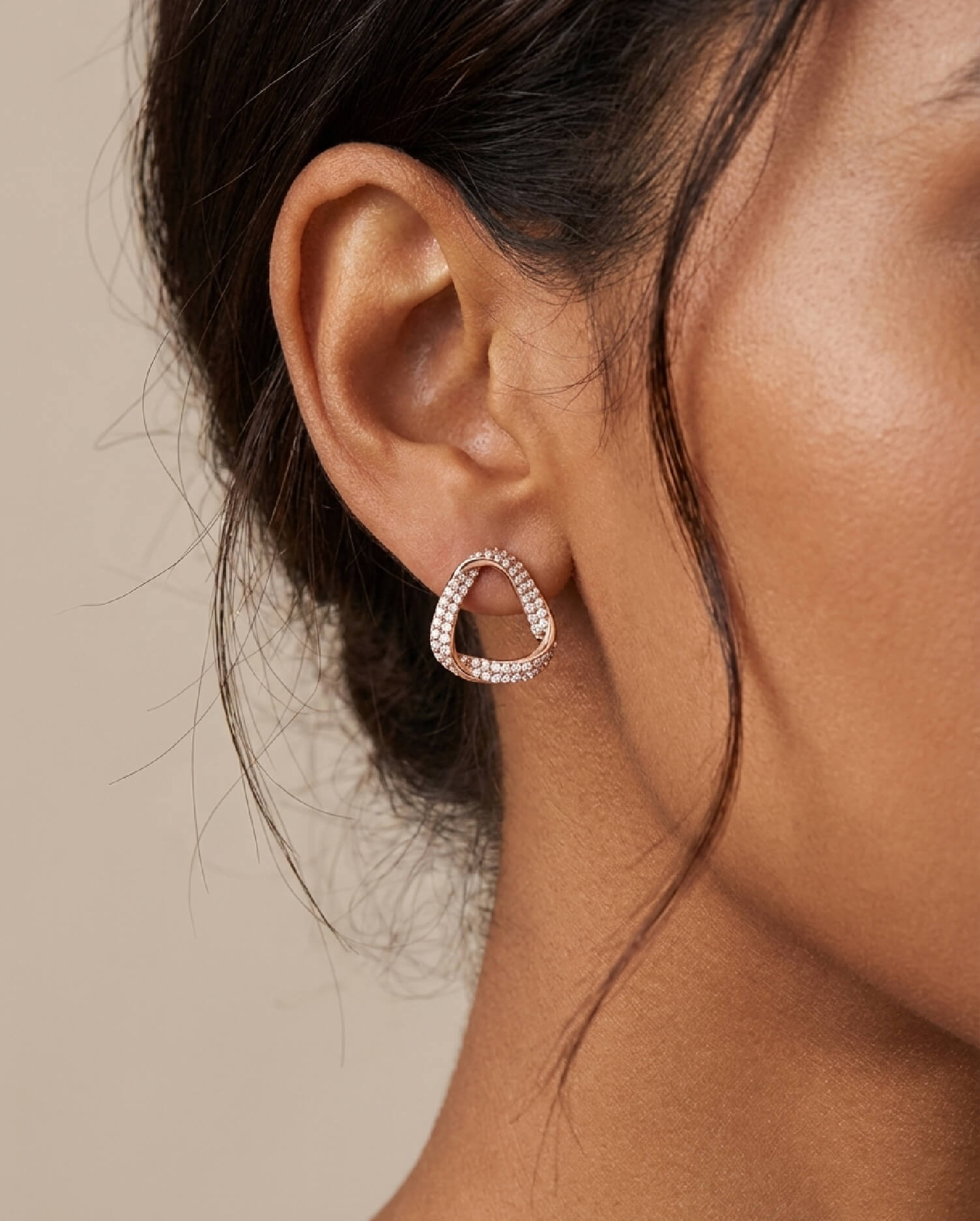 Orbit Rose Gold Earrings