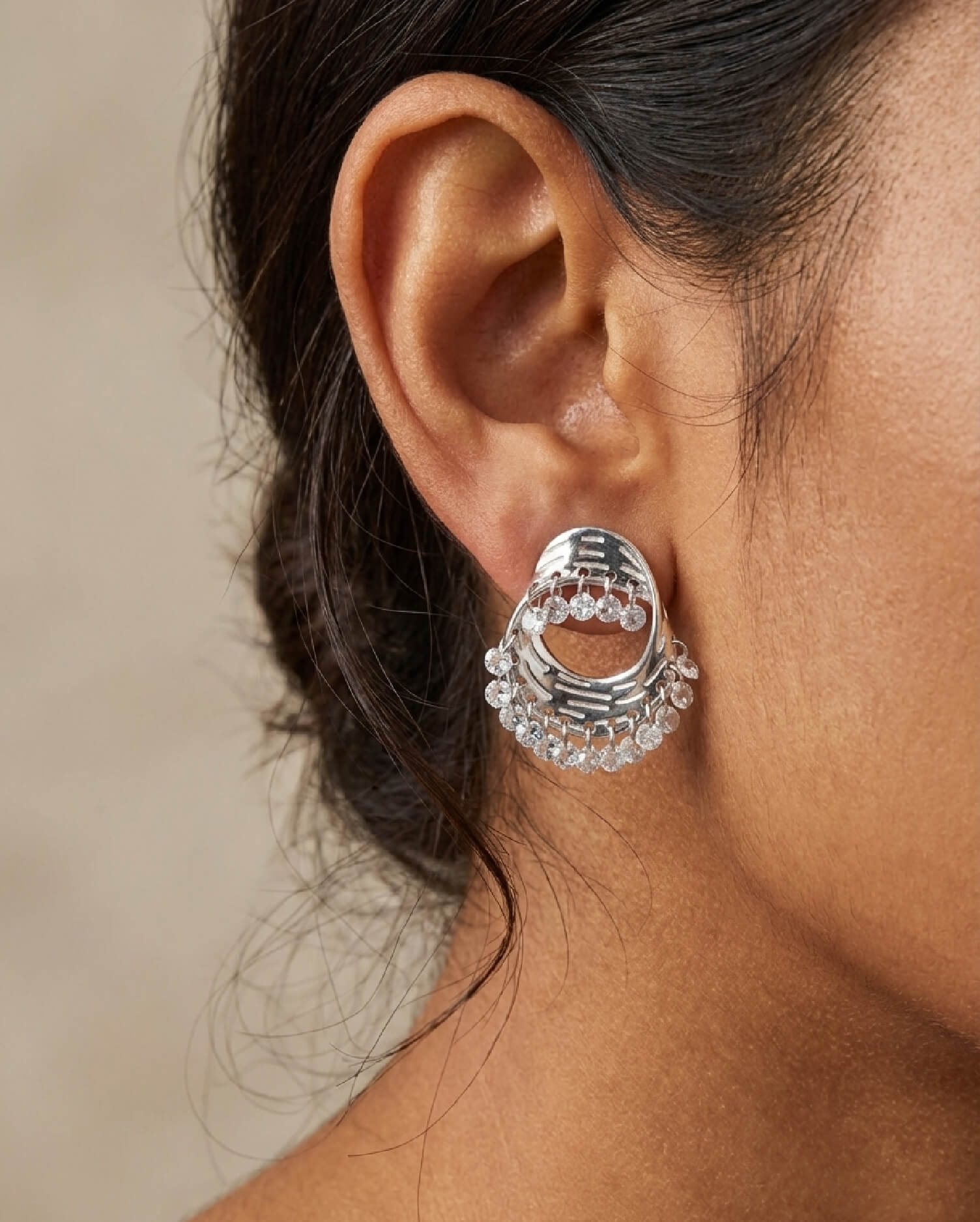 The Halo Silver Earrings