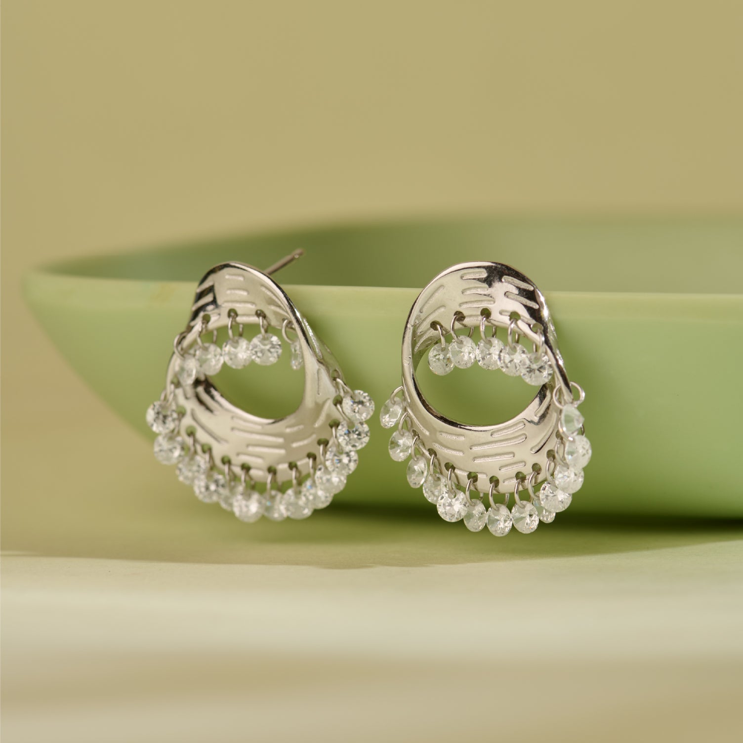 The Halo Silver Earrings