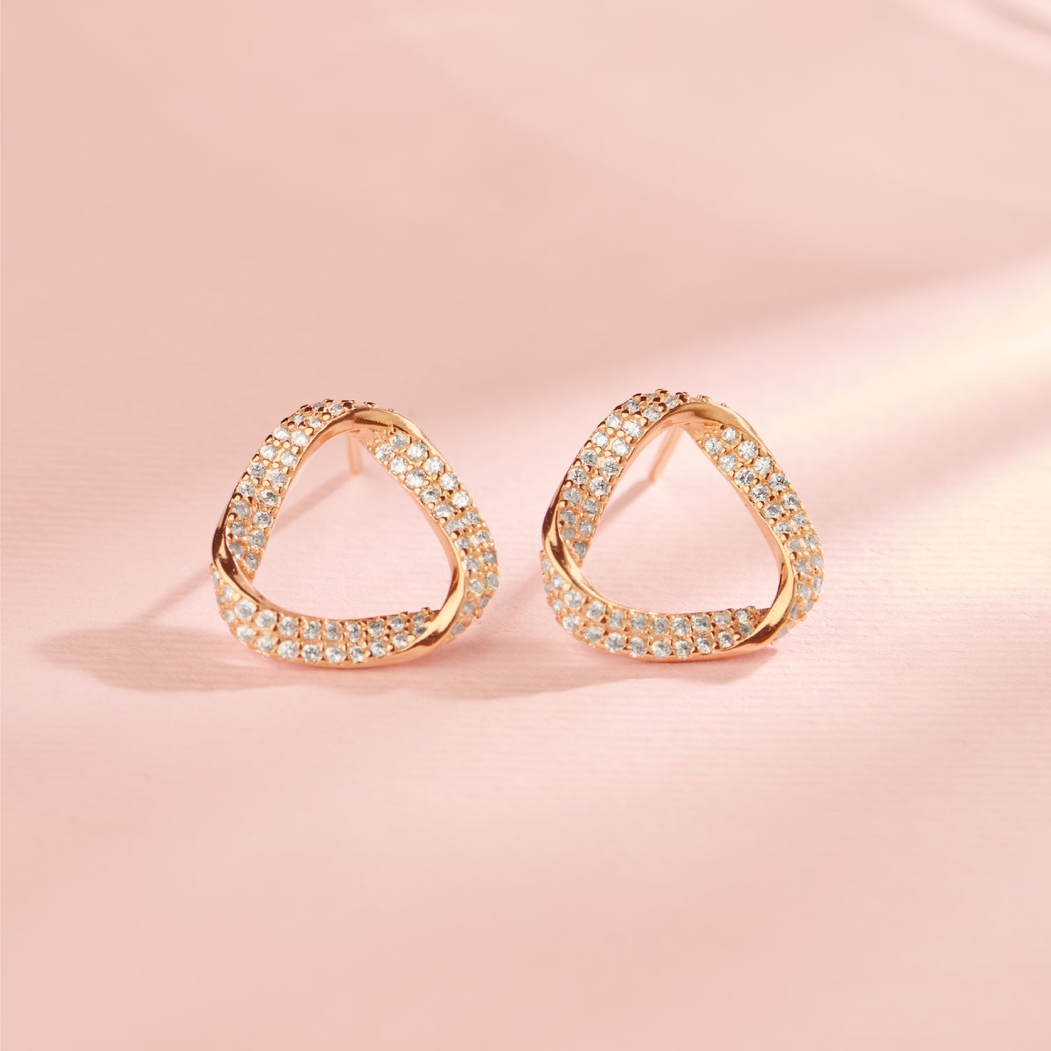Orbit Rose Gold Earrings