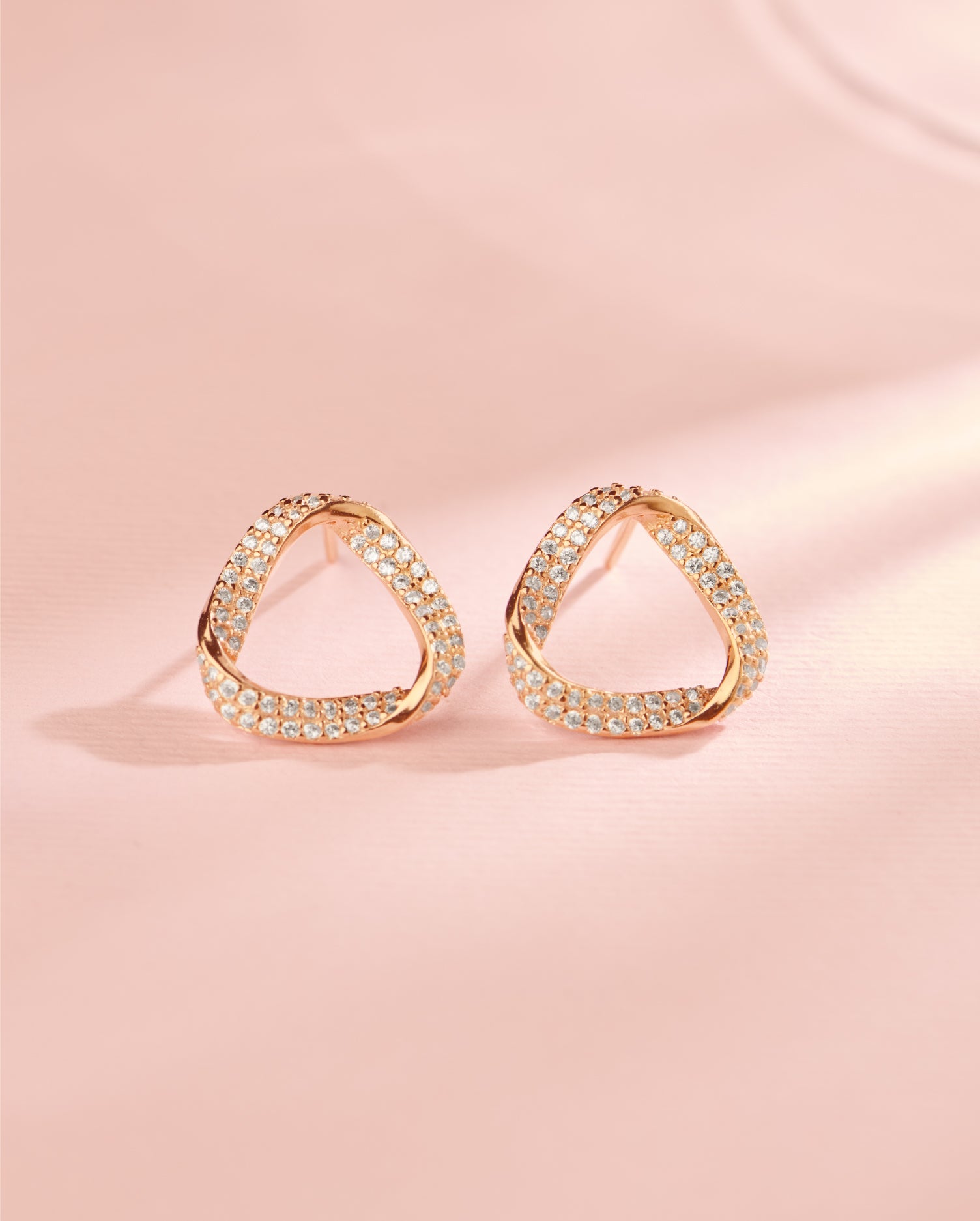Orbit Rose Gold Earrings