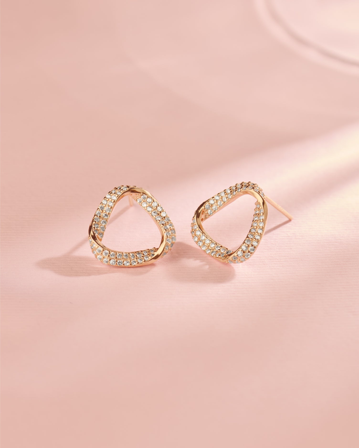 Orbit Rose Gold Earrings