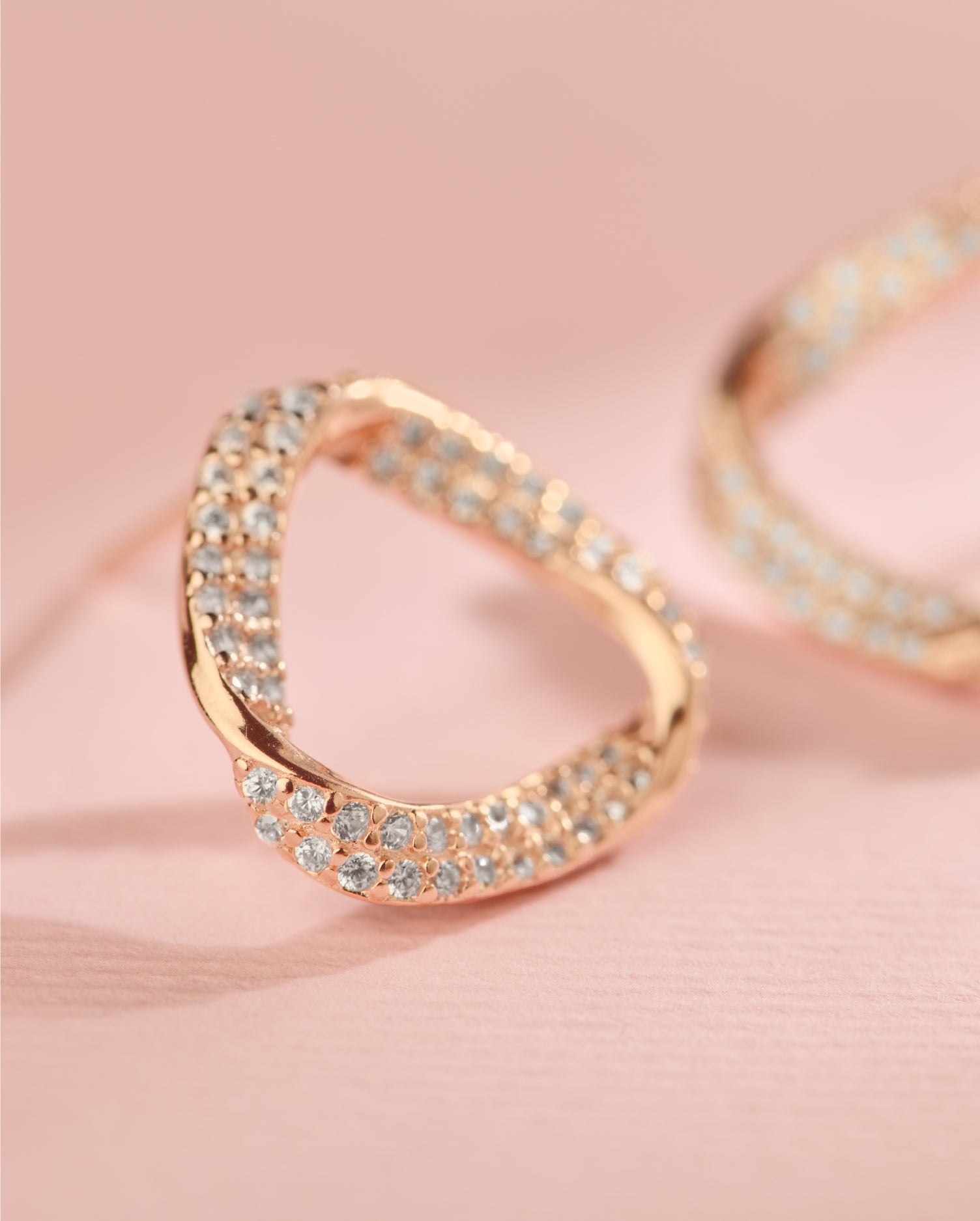 Orbit Rose Gold Earrings