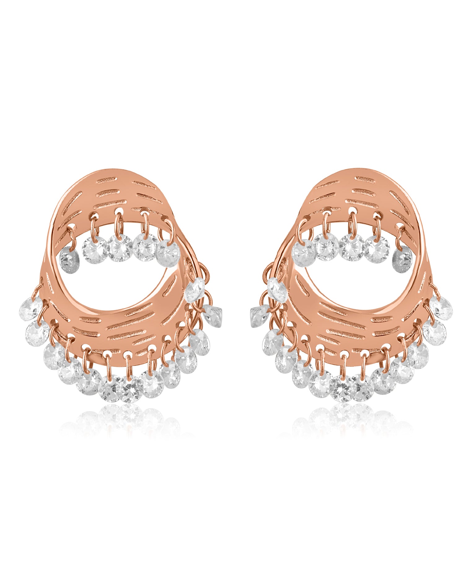 The Halo Rose Gold Earrings