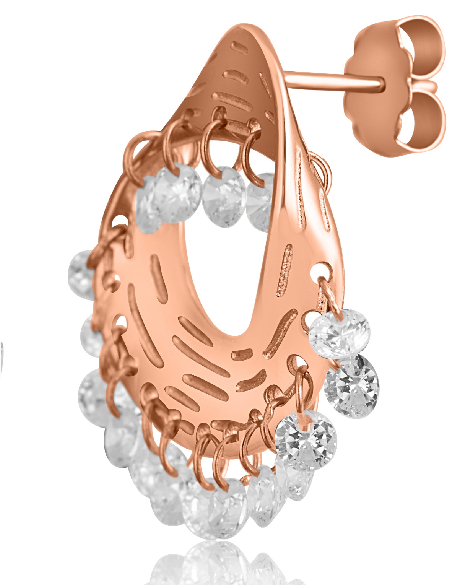 The Halo Rose Gold Earrings