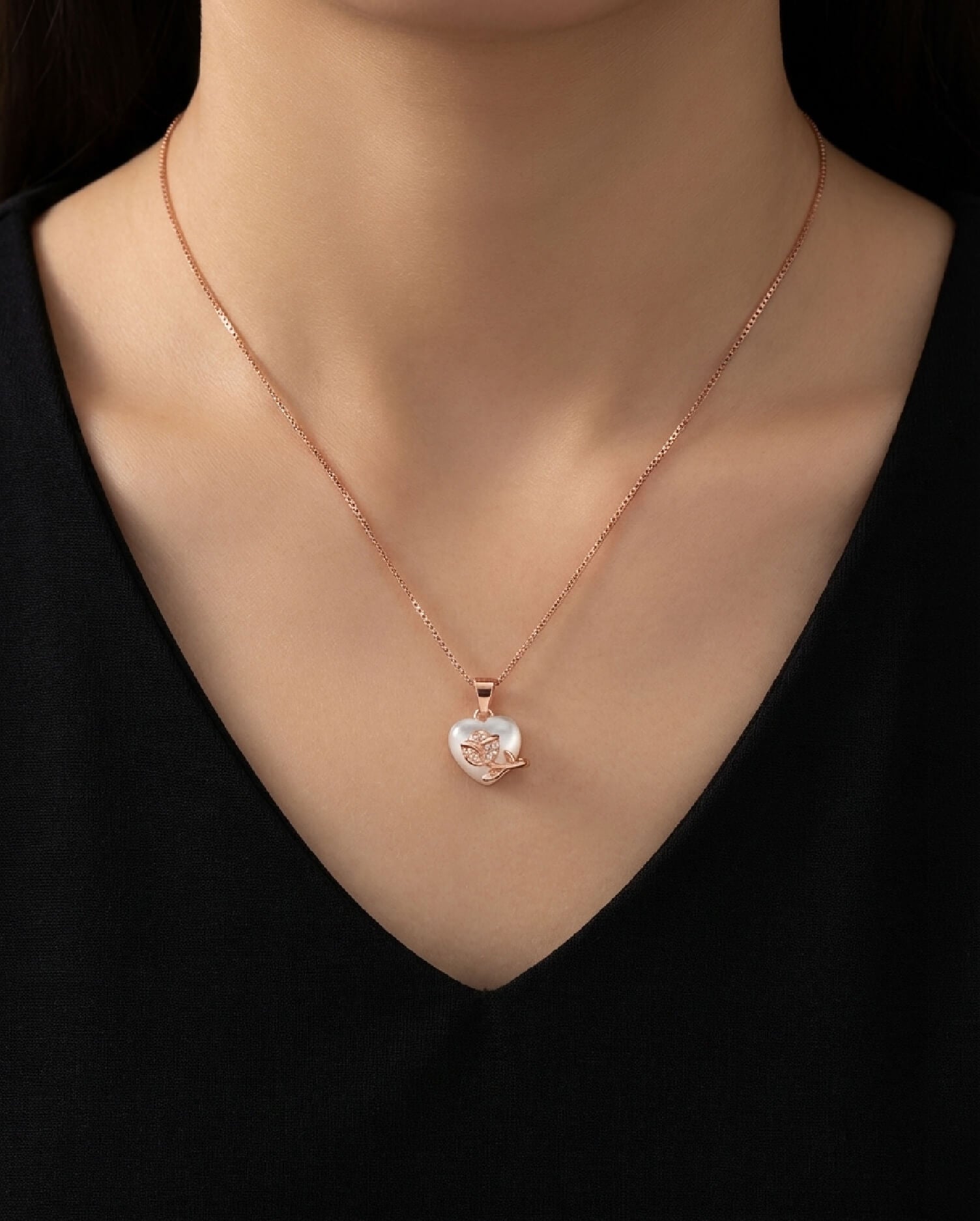Osha Rose Gold Chain Pendant