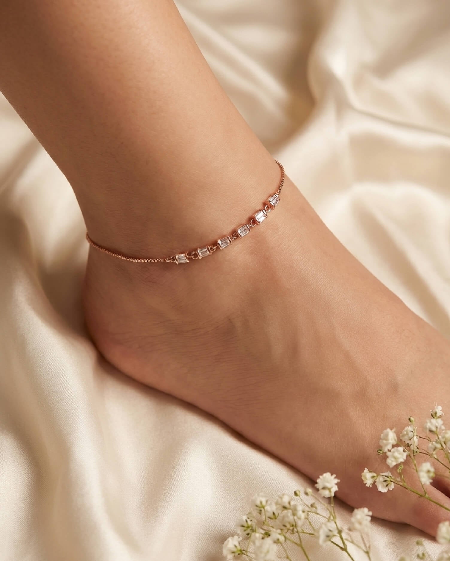 Celestara Rose Gold Anklets