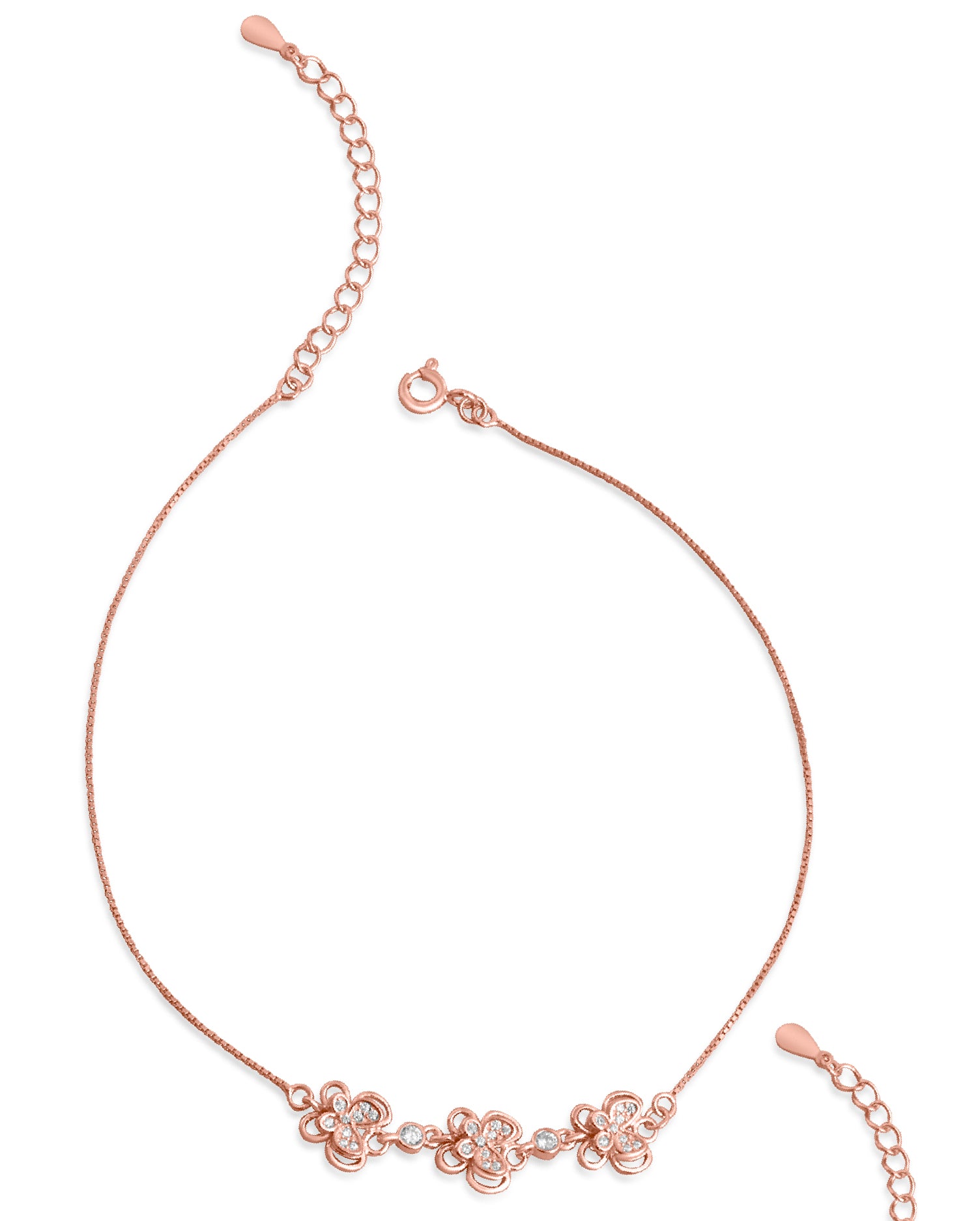 Aureline Rose Gold Anklets