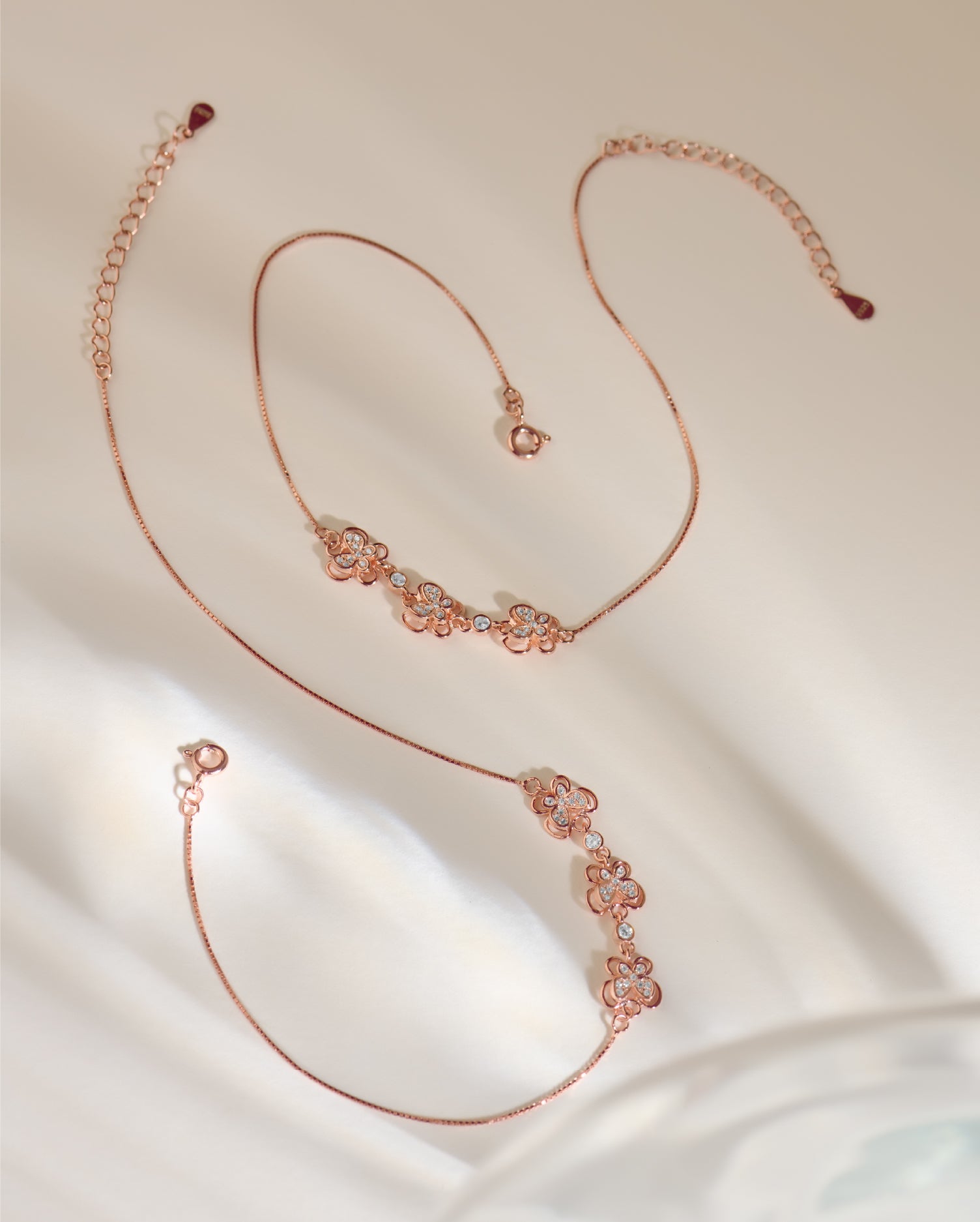 Aureline Rose Gold Anklets