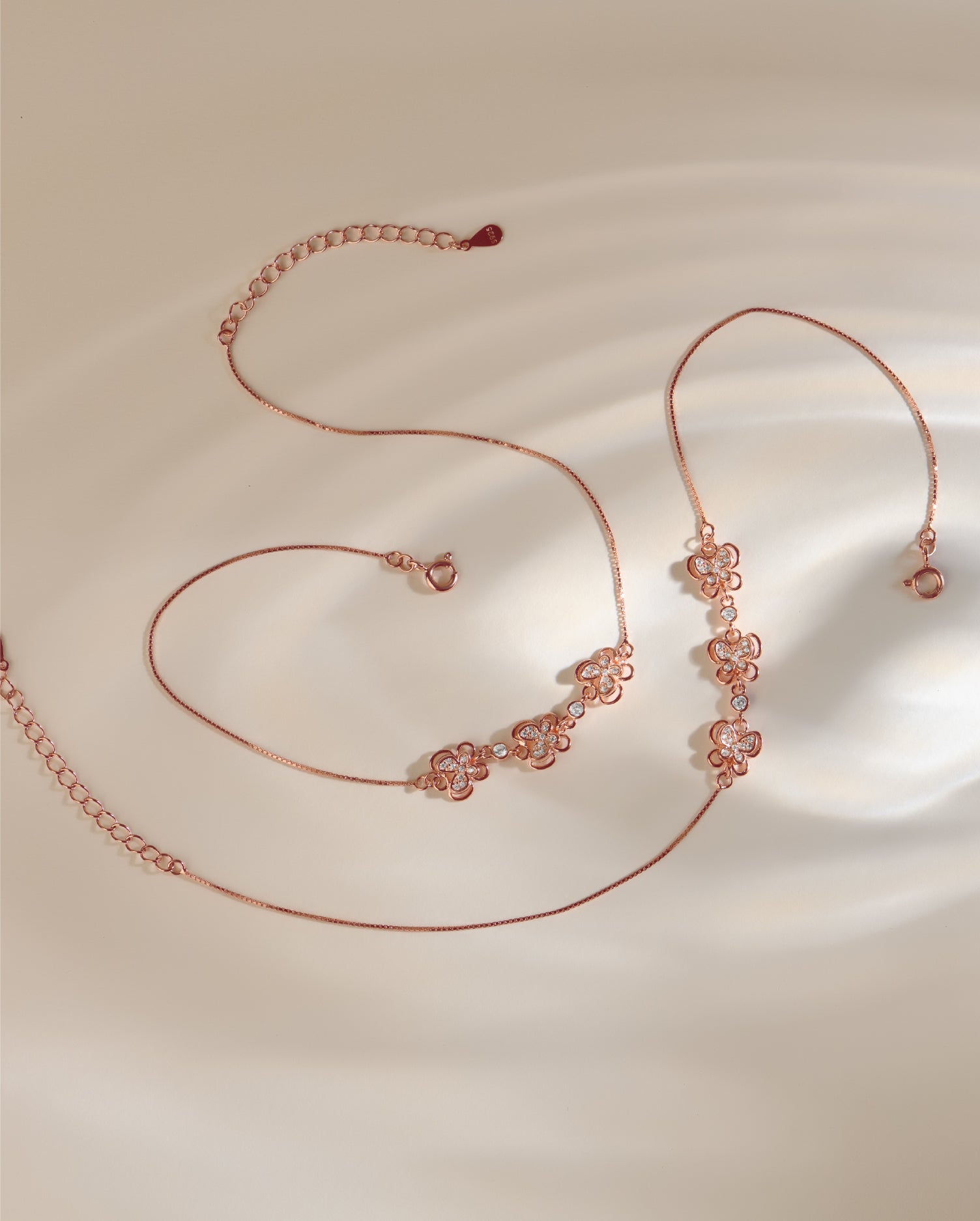 Aureline Rose Gold Anklets
