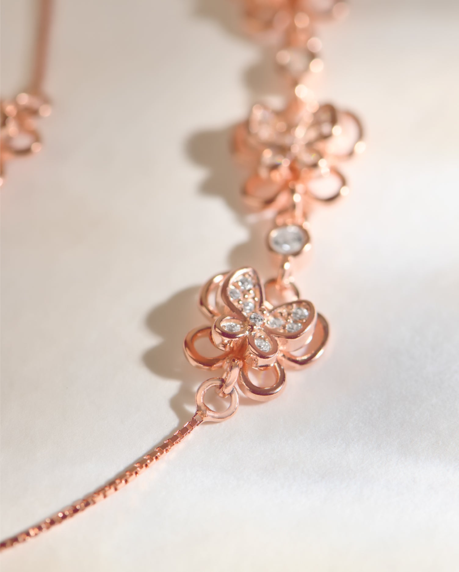 Aureline Rose Gold Anklets
