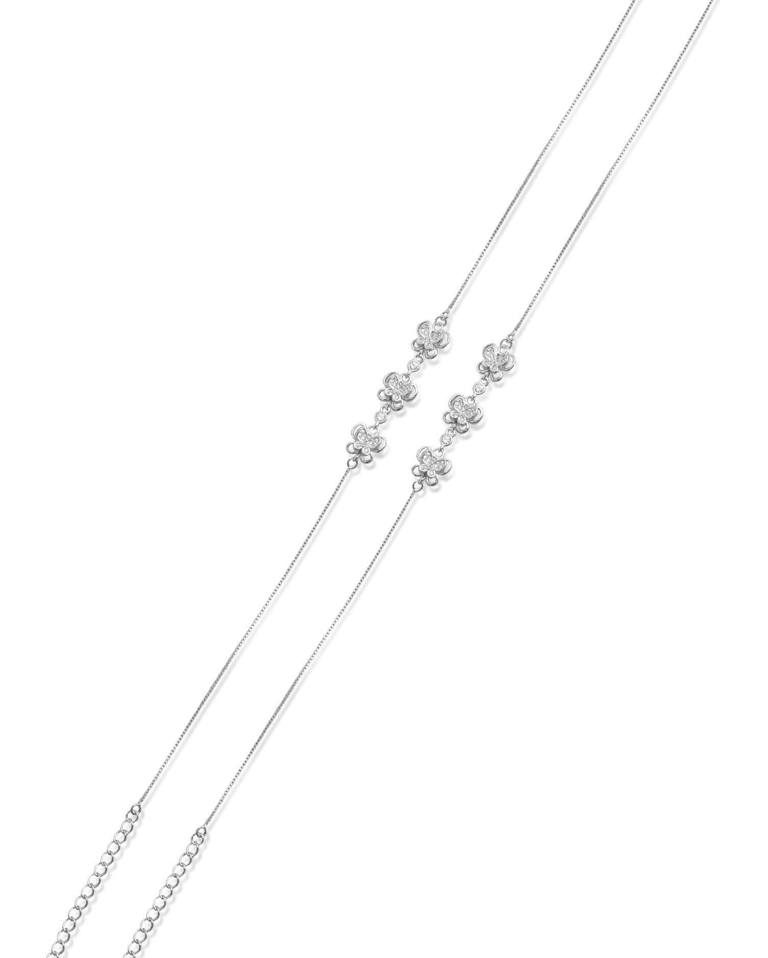 Aureline Silver Anklets