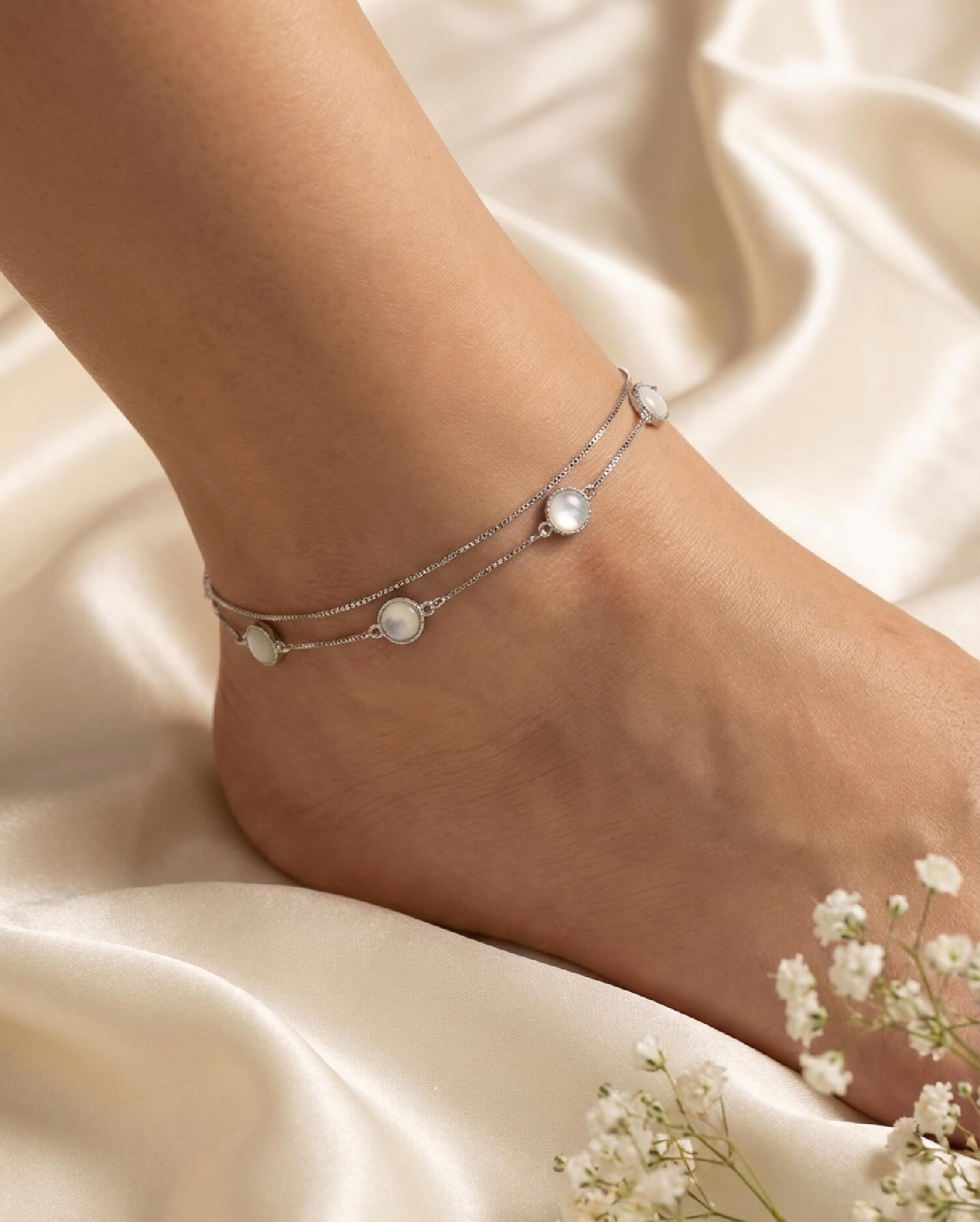 Liora Silver Anklets