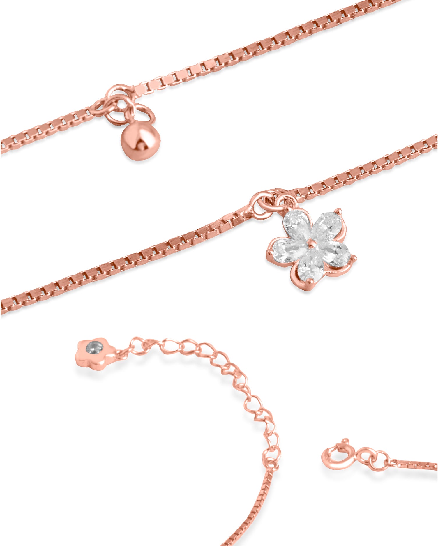 Norelle Charm Rose Gold Anklets