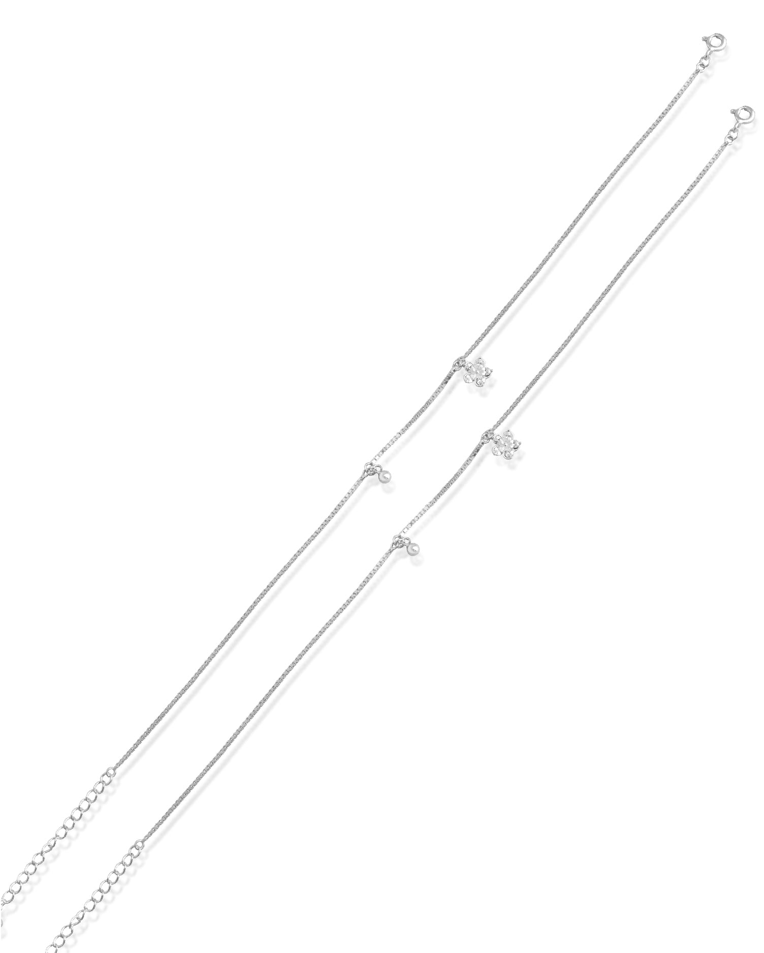 Norelle Charm Silver Anklets