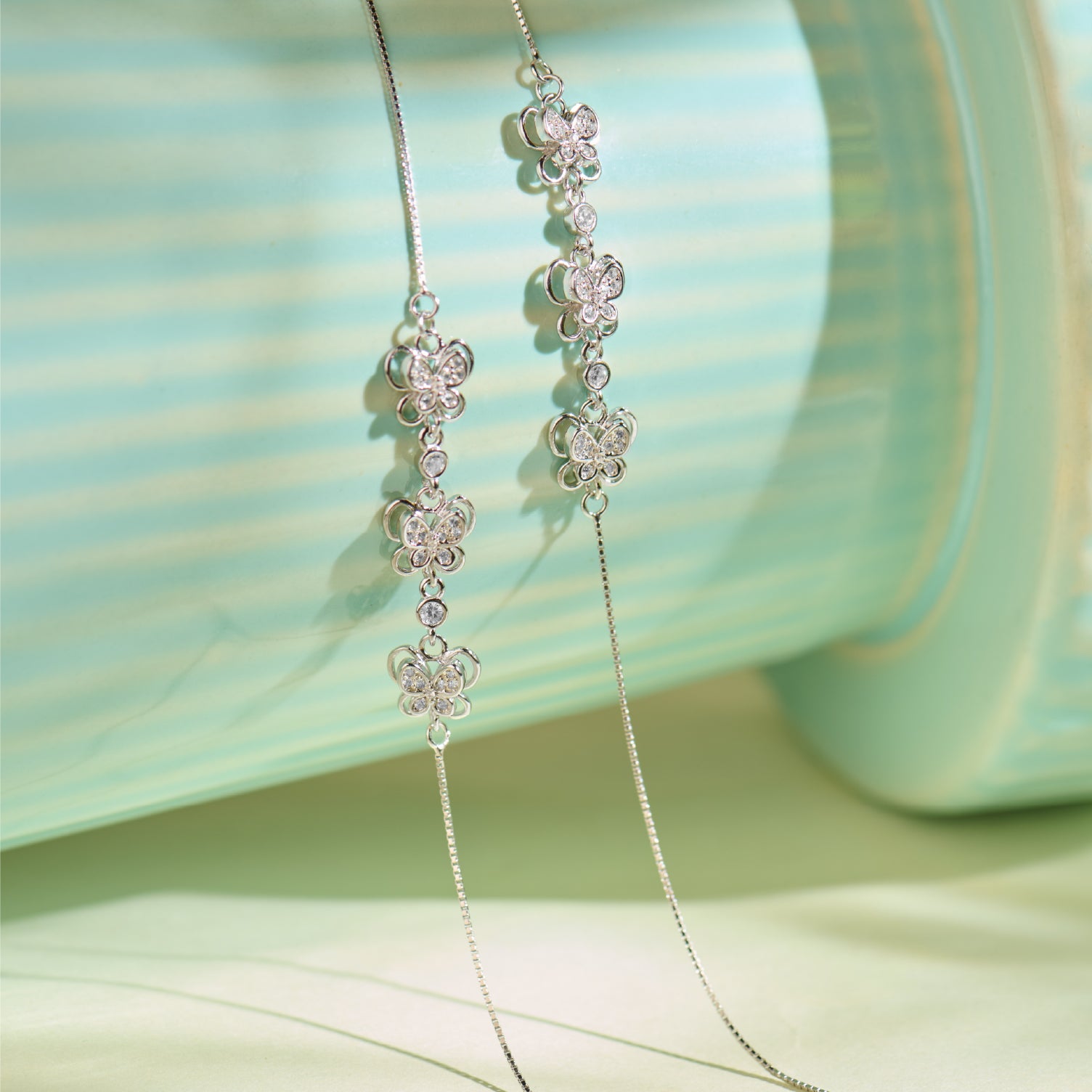 Aureline Silver Anklets