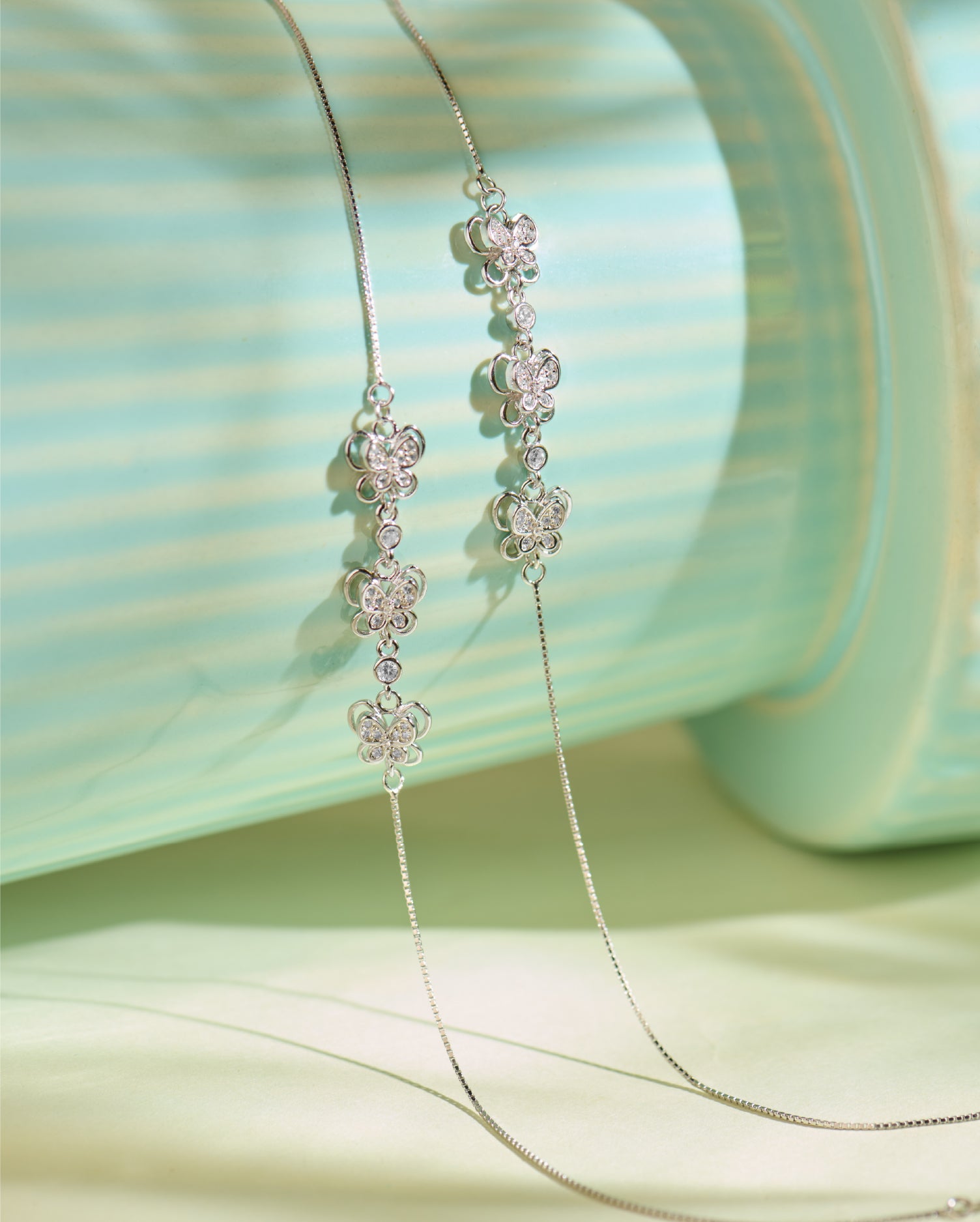 Aureline Silver Anklets