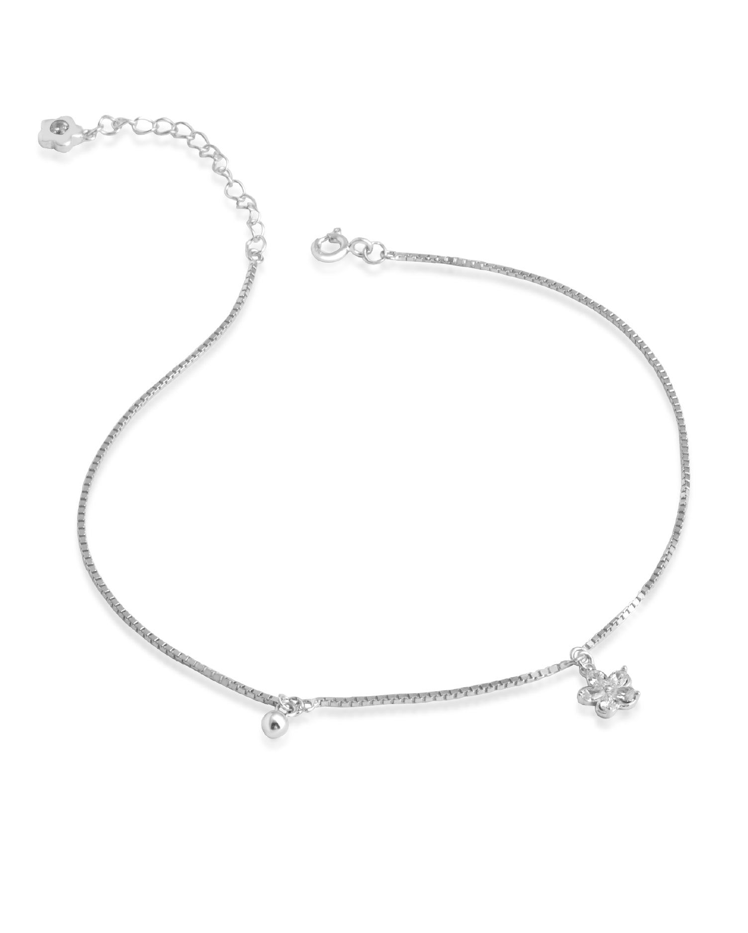 Norelle Charm Silver Anklets
