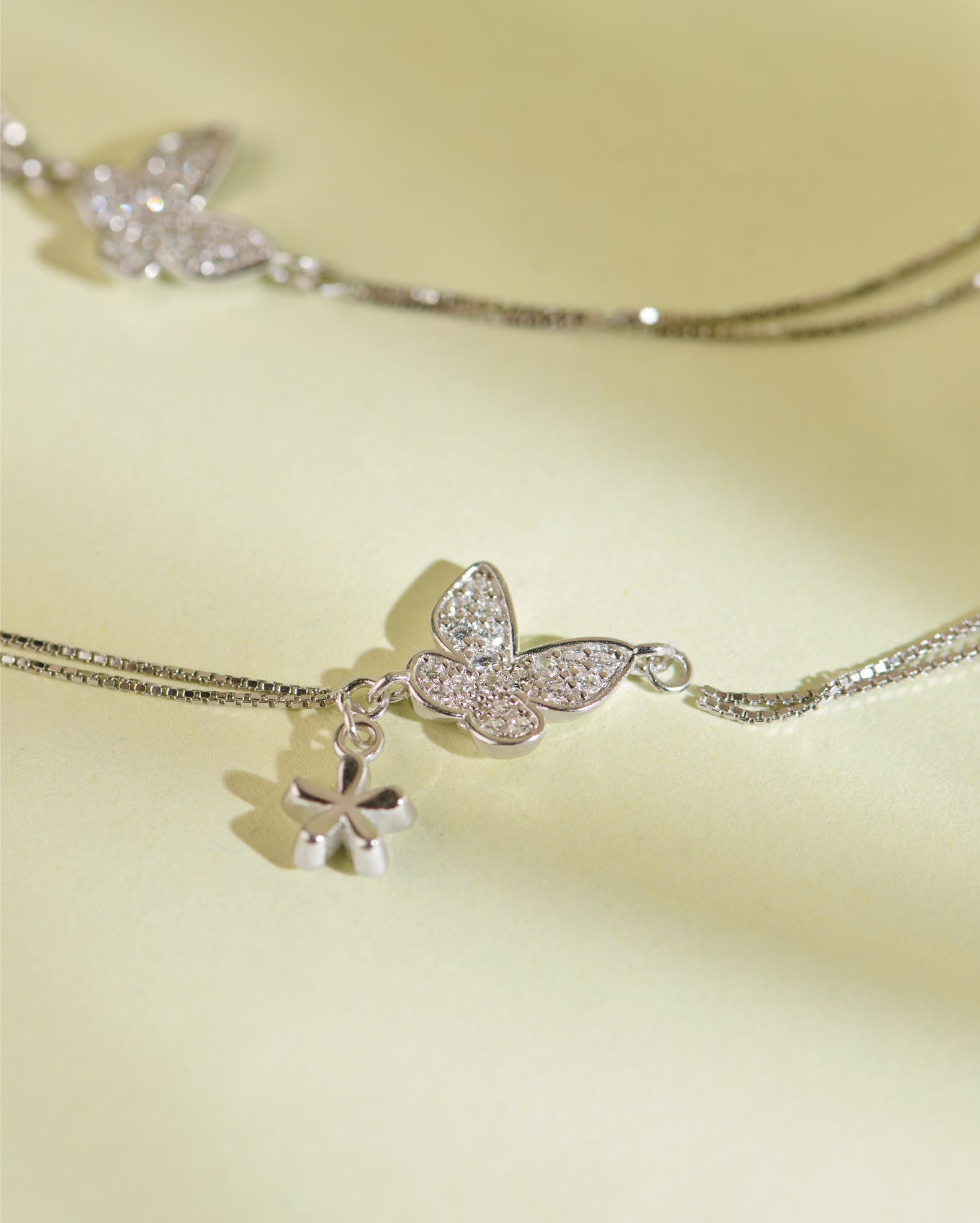 Everbloom Silver Anklets
