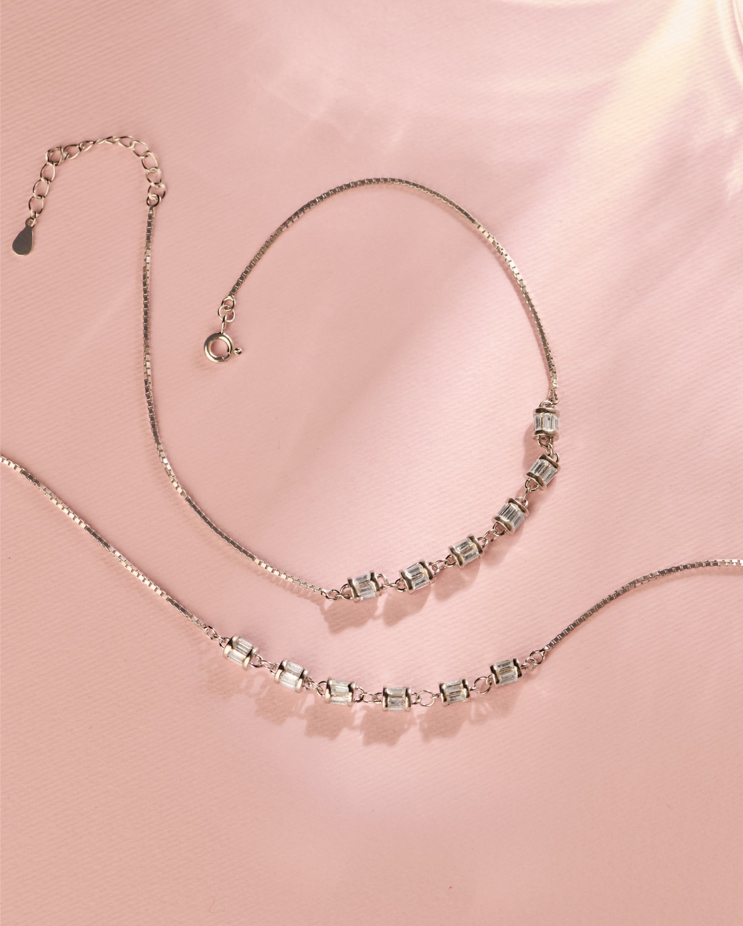 Celestara Silver Anklets