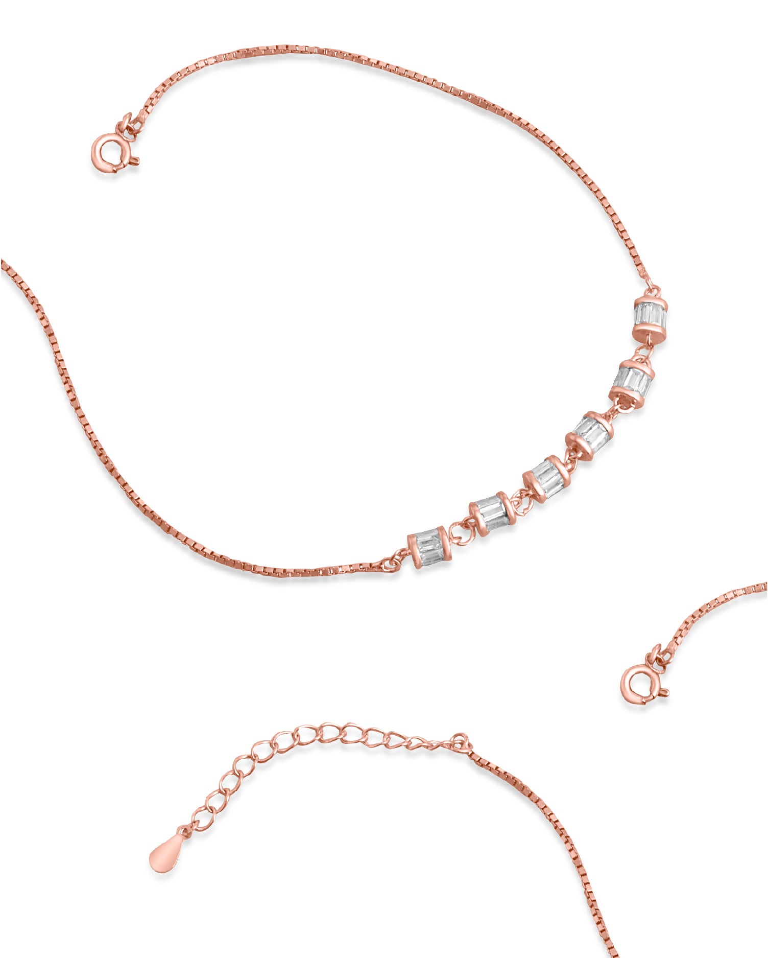 Celestara Rose Gold Anklets