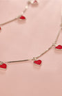 Hues of Heart Silver Anklets