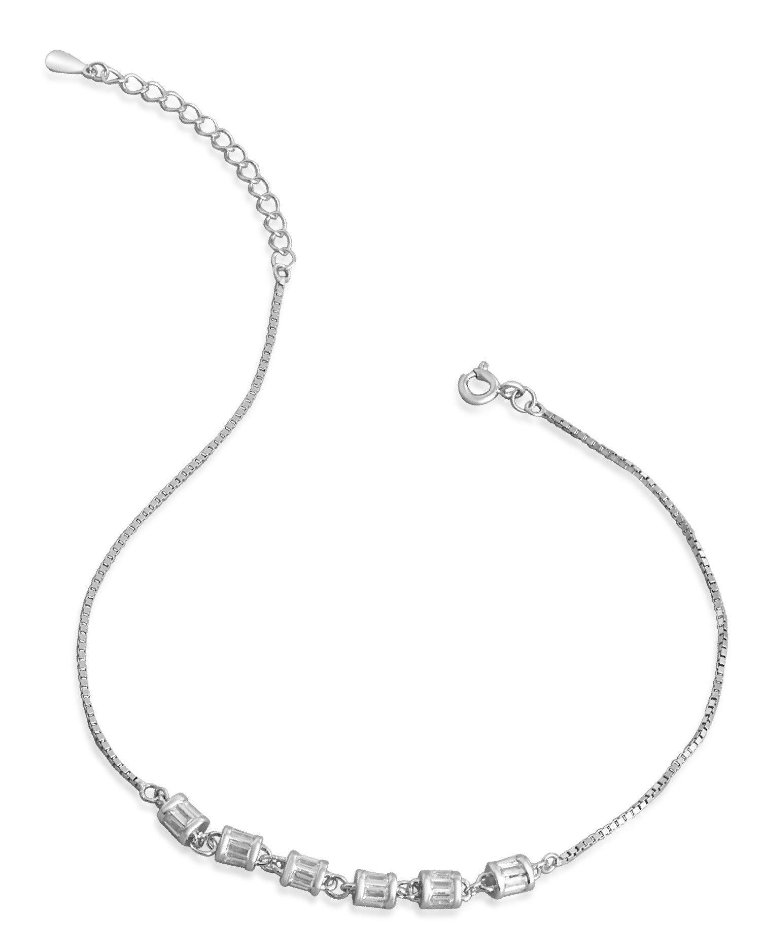Celestara Silver Anklets