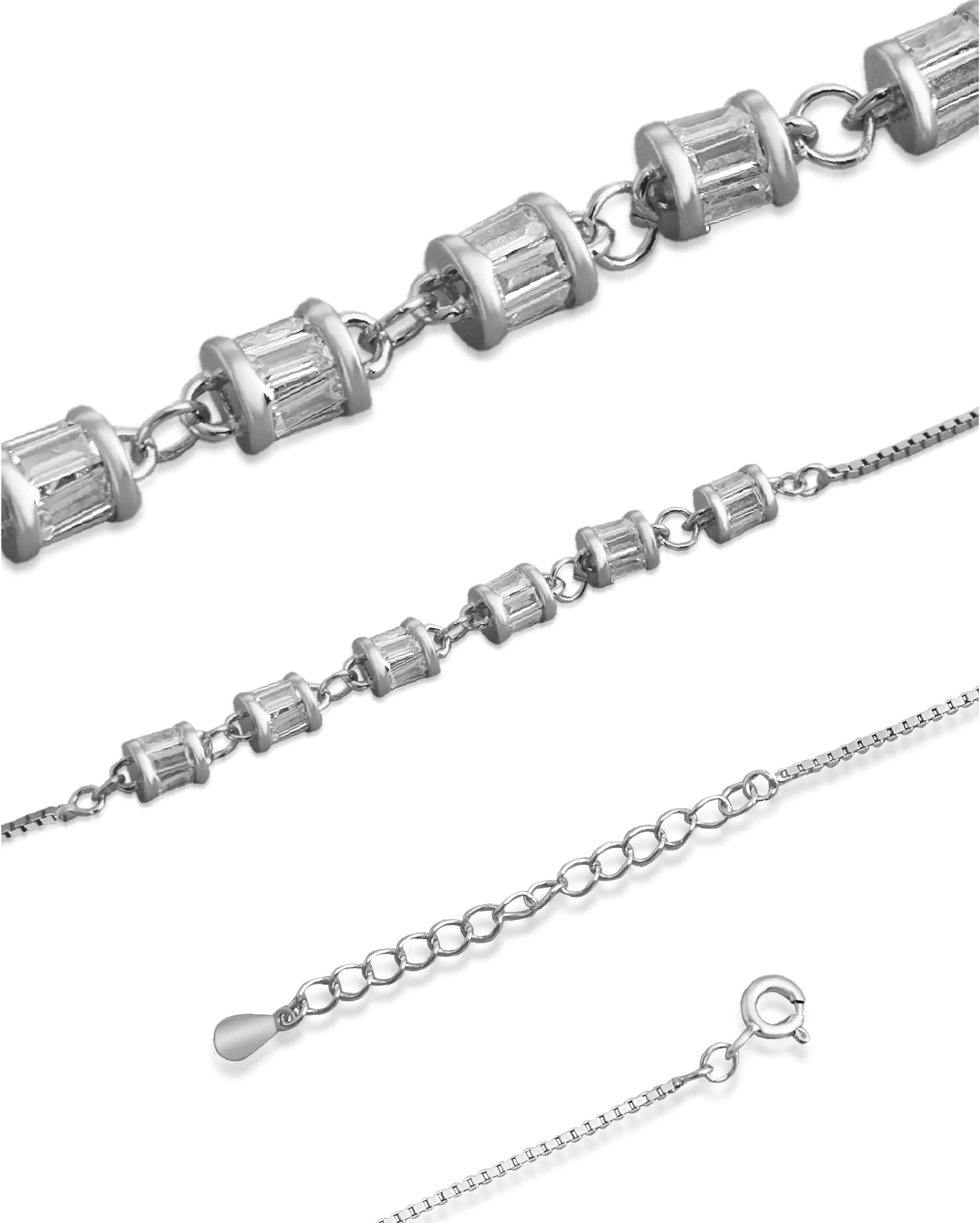 Celestara Silver Anklets