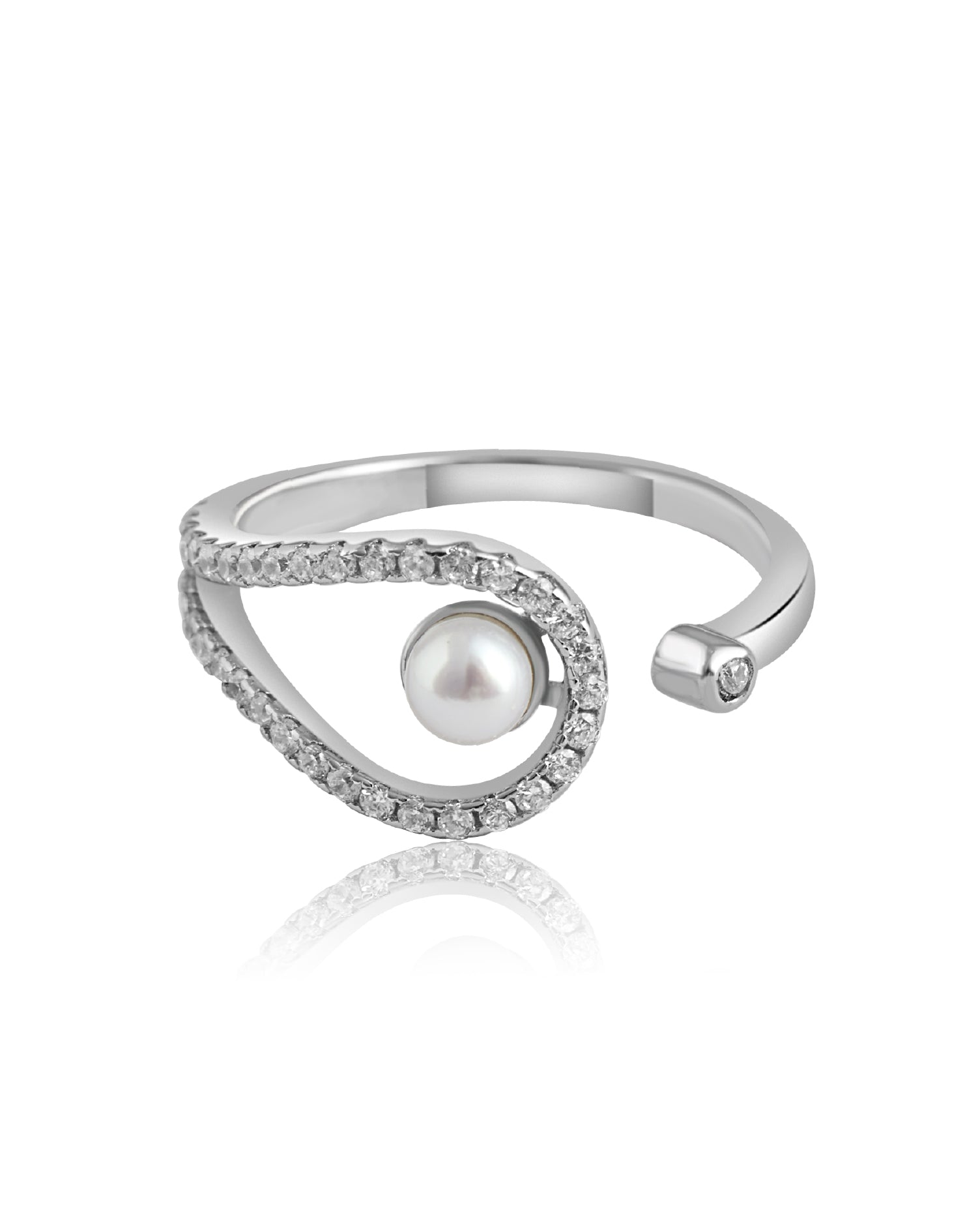 LunaPearl Silver Ring
