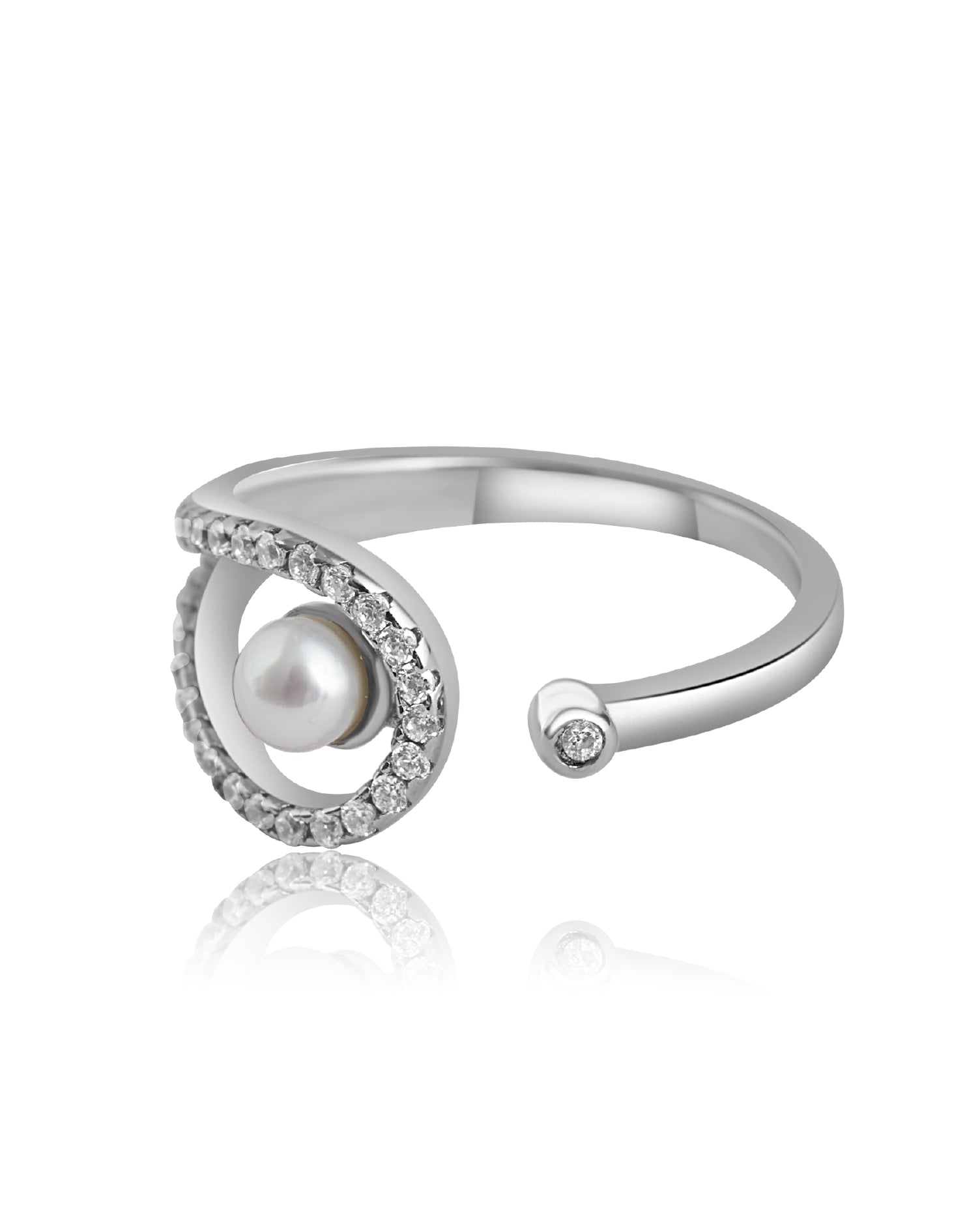 LunaPearl Silver Ring