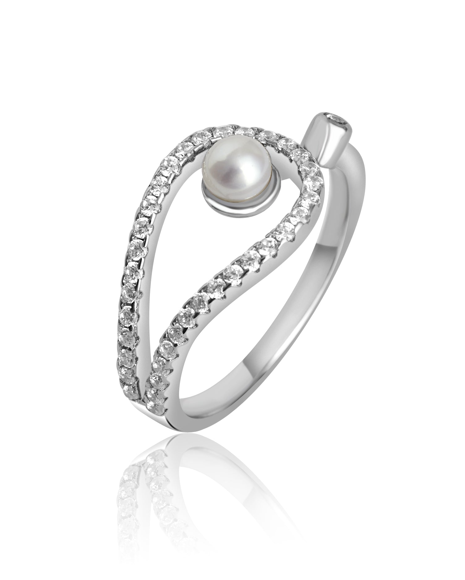 LunaPearl Silver Ring