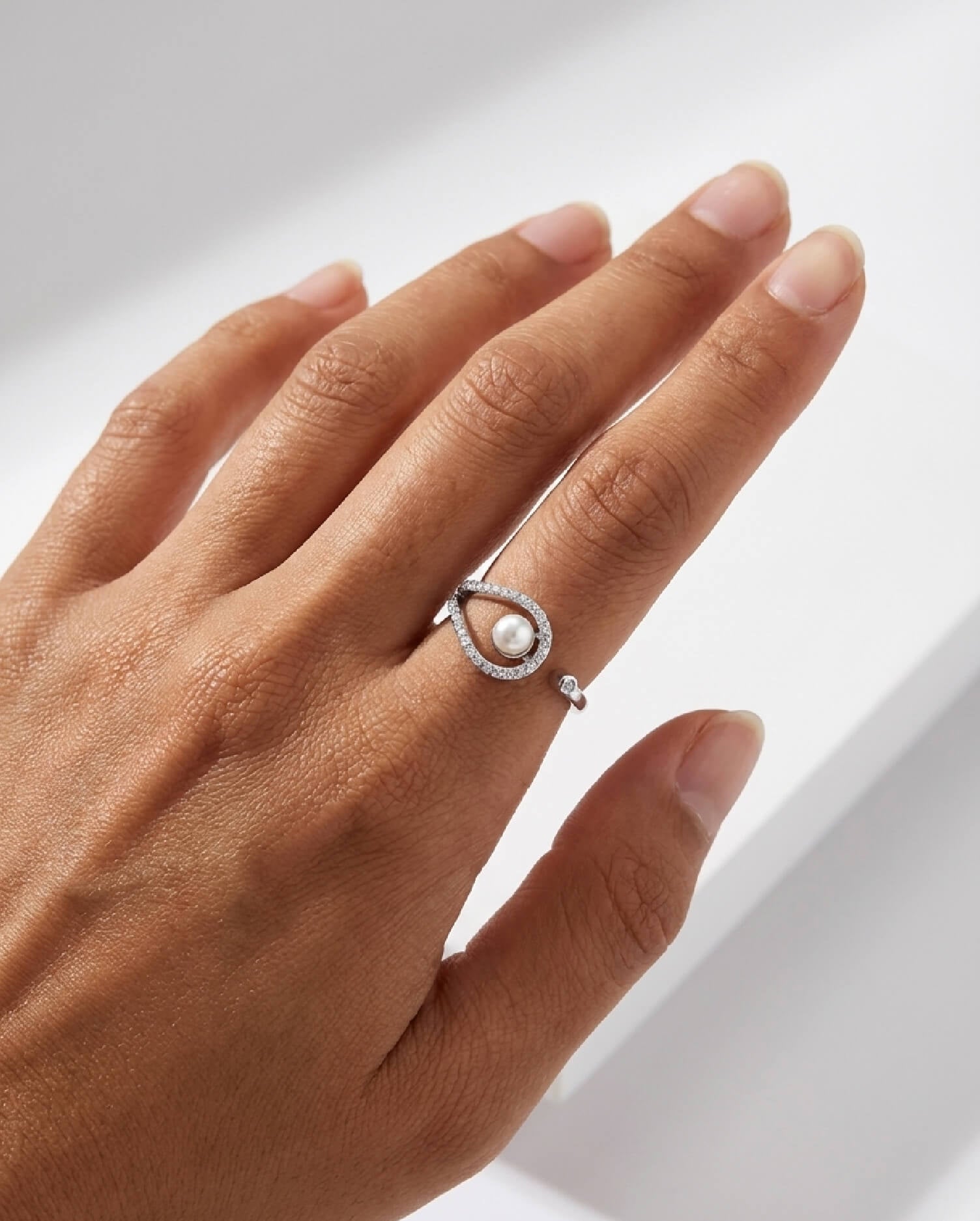 LunaPearl Silver Ring