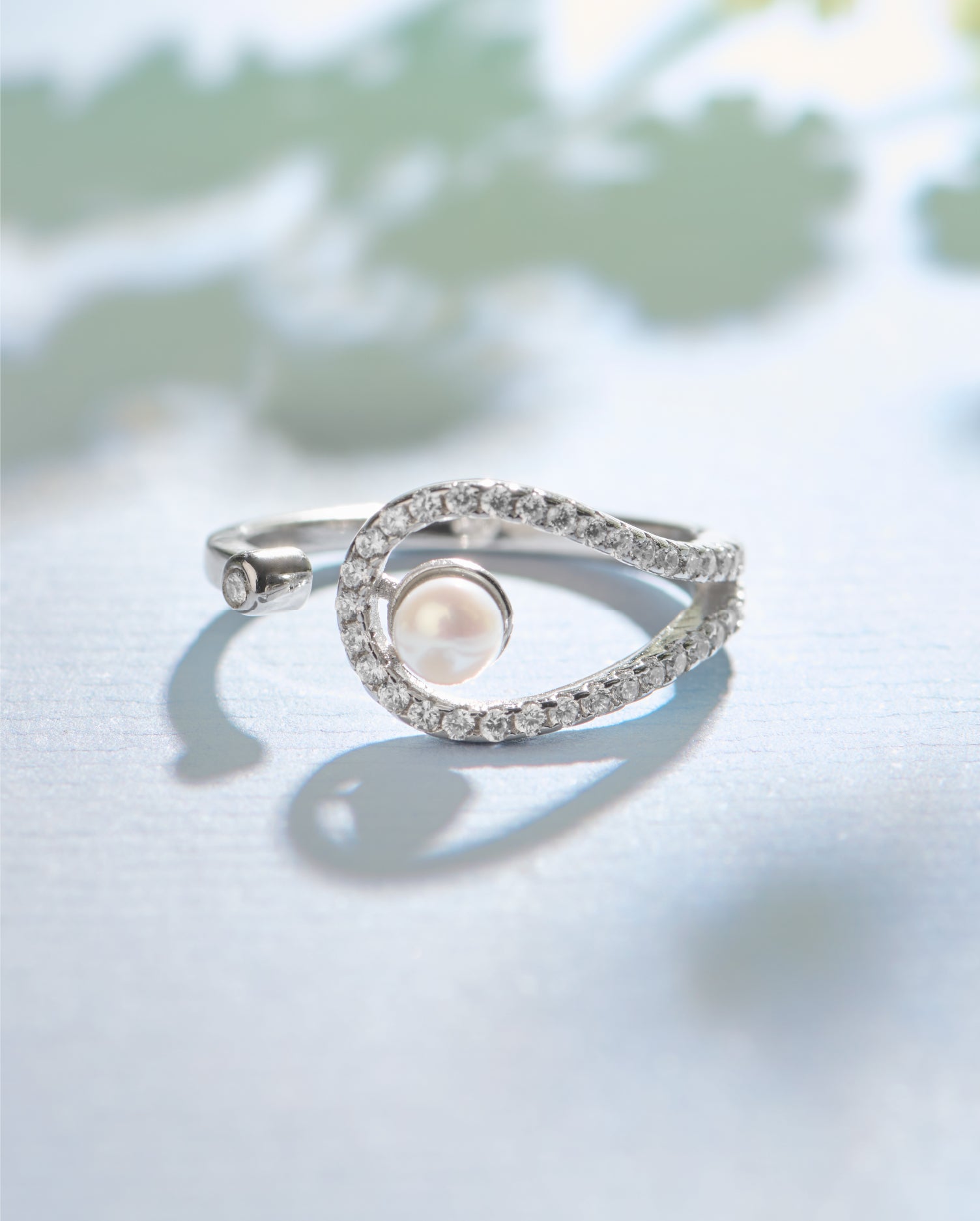 LunaPearl Silver Ring