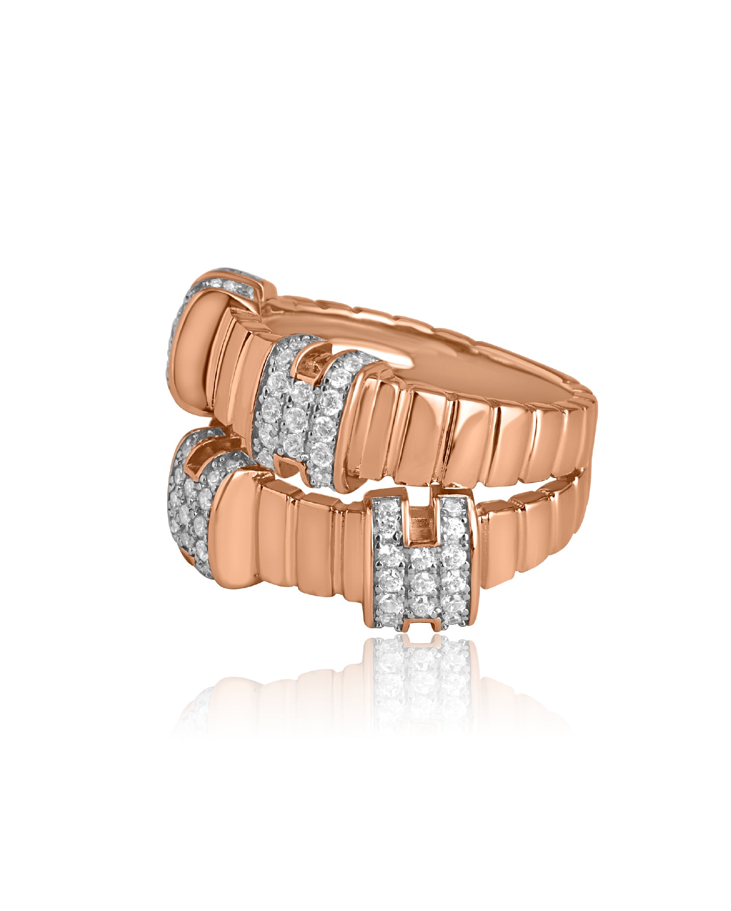 RomaLuxe Rose Gold Ring