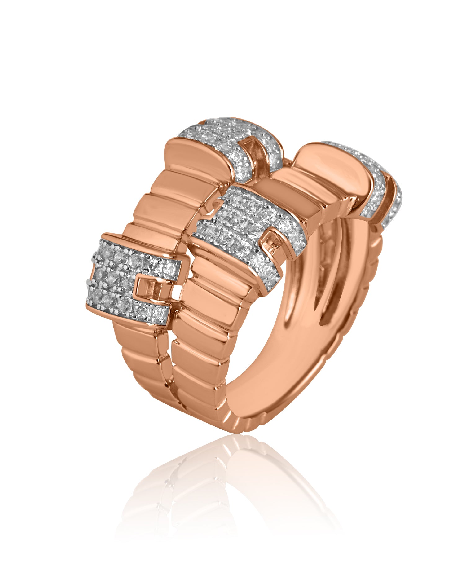 RomaLuxe Rose Gold Ring